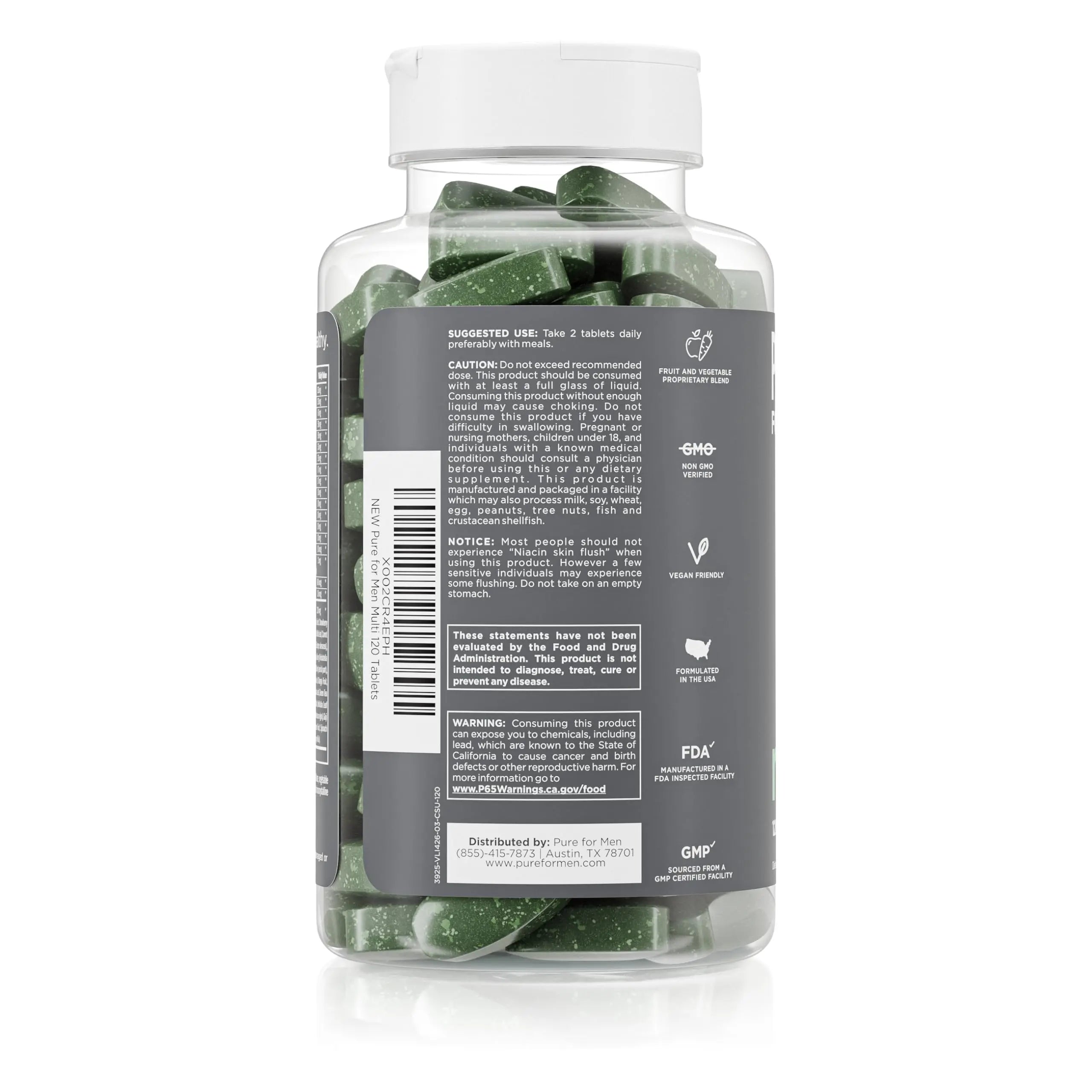 Pure for Men Multivitamin Supplement | Energy, Mood Support, Strong Bones, Antioxidants, Minerals | Vitamins A, B, C, D, Magnesium, Calcium | Pure for Men buy supplements canada