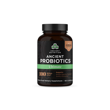 Ancient Nutrition Probiotics, Probiotics Ultimate 100 Billion CFUs*/Serving, Digestive and Immune Support, Gluten Free,