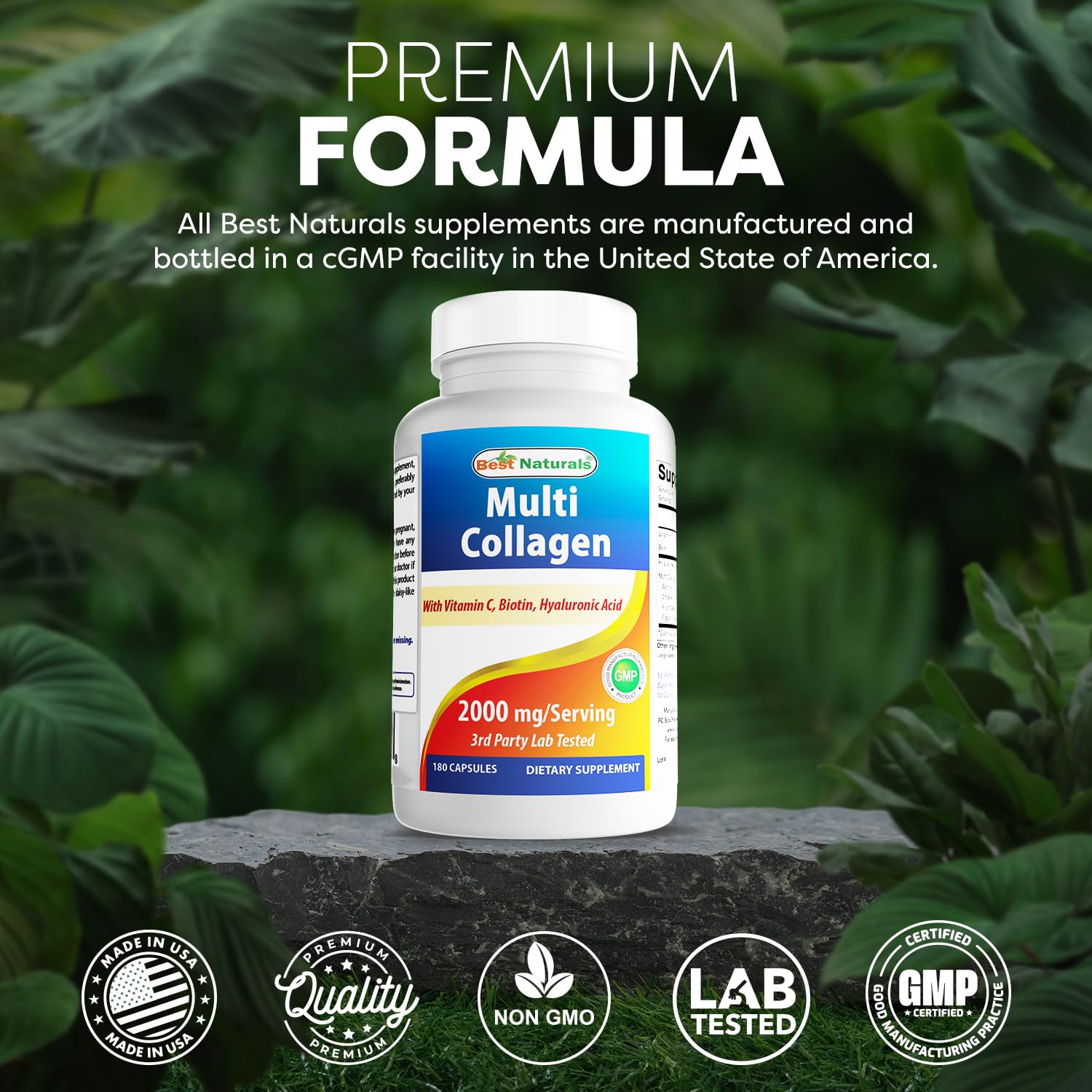 Best Naturals Multi Collagen Pills 2000mg for Women & Men - Hydrolyzed Collagen Peptides Capsules for Hair Skin and Nails with Types I Best Naturals buy supplements canada
