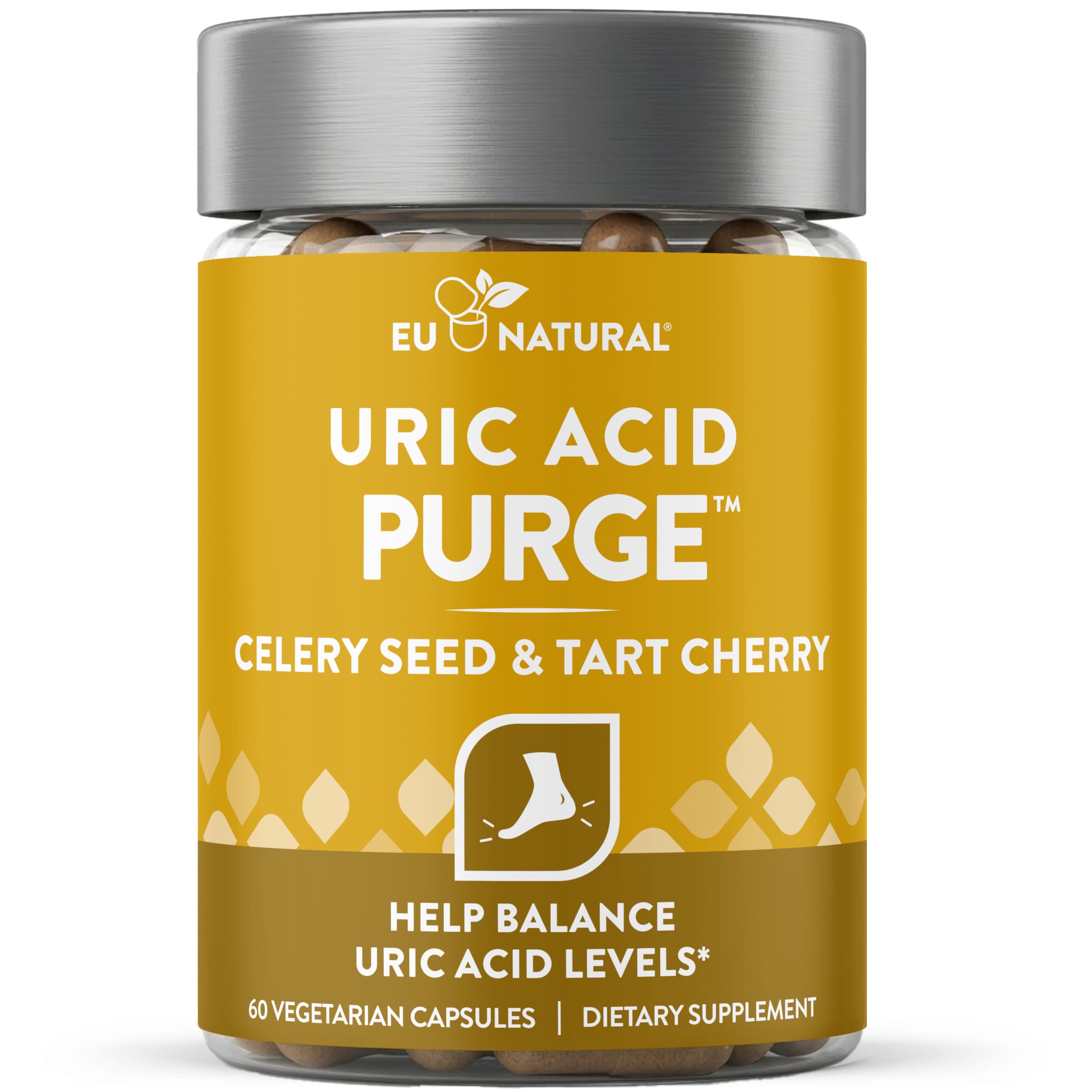Eu Natural Purge Uric Acid Flush - Eat & Drink What You Want - Uric Acid Support for Joints & Mobility with Celery Seed Eu Natural buy supplements canada