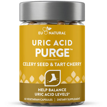 Eu Natural Purge Uric Acid Flush - Eat & Drink What You Want - Uric Acid Support for Joints & Mobility with Celery Seed Eu Natural buy supplements canada