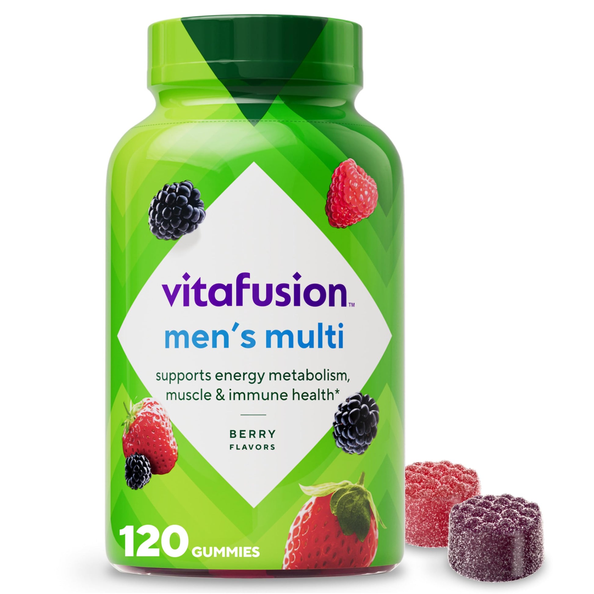 vitafusion Adult Gummy Vitamin Supplement for Men, Berry Flavored, A, C, D, E, B6, B12, Daily, 120 Count, 60 Day Supply Vitafusion buy supplements canada