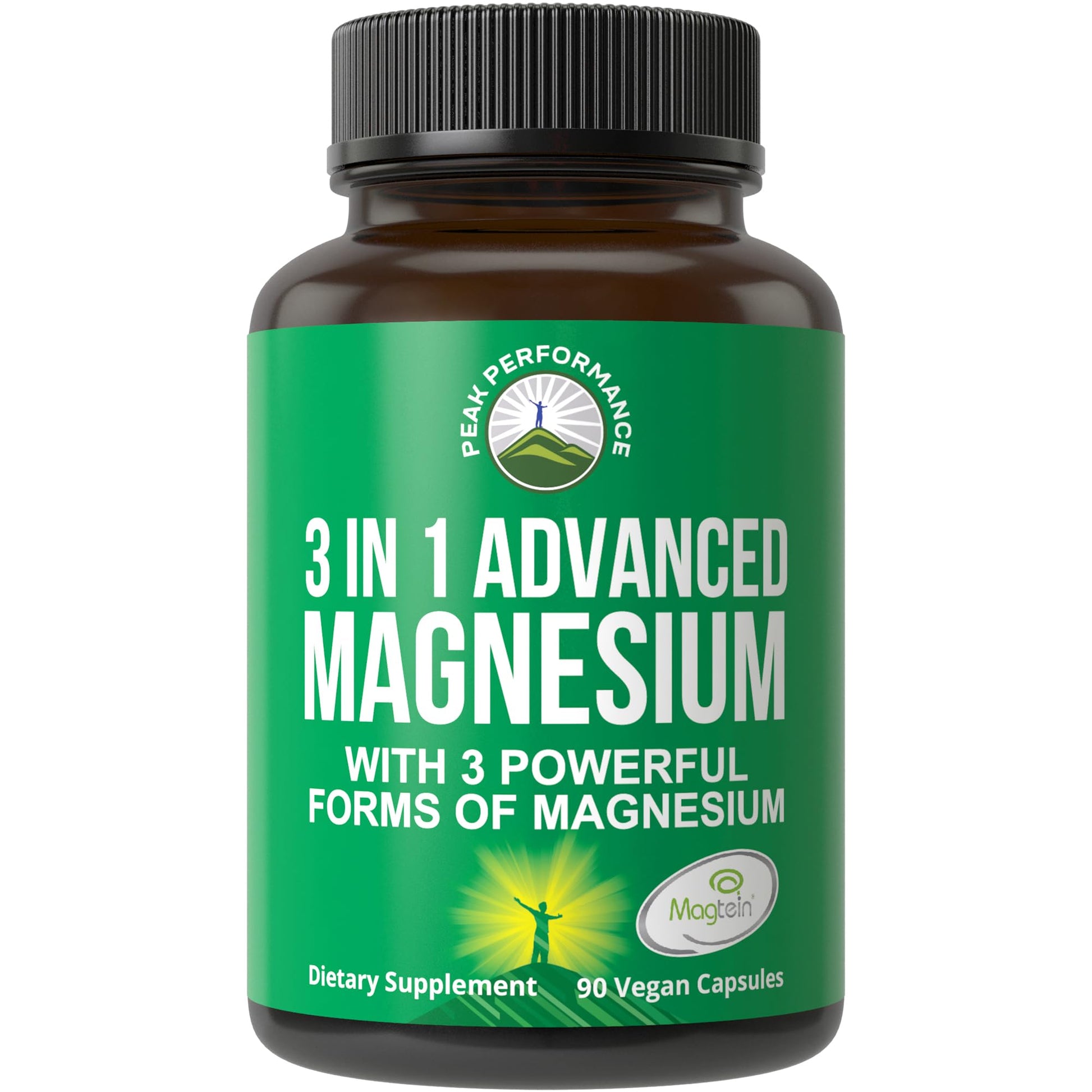 3 in 1 Advanced Magtein Magnesium Complex Capsules with Clinically Tested Magnesium L-Threonate, Glycinate & Taurinate. High Absorption & Bioavailability. Support Brain, Focus & Memory. 90 Vegan Pills Peak Performance buy supplements canada