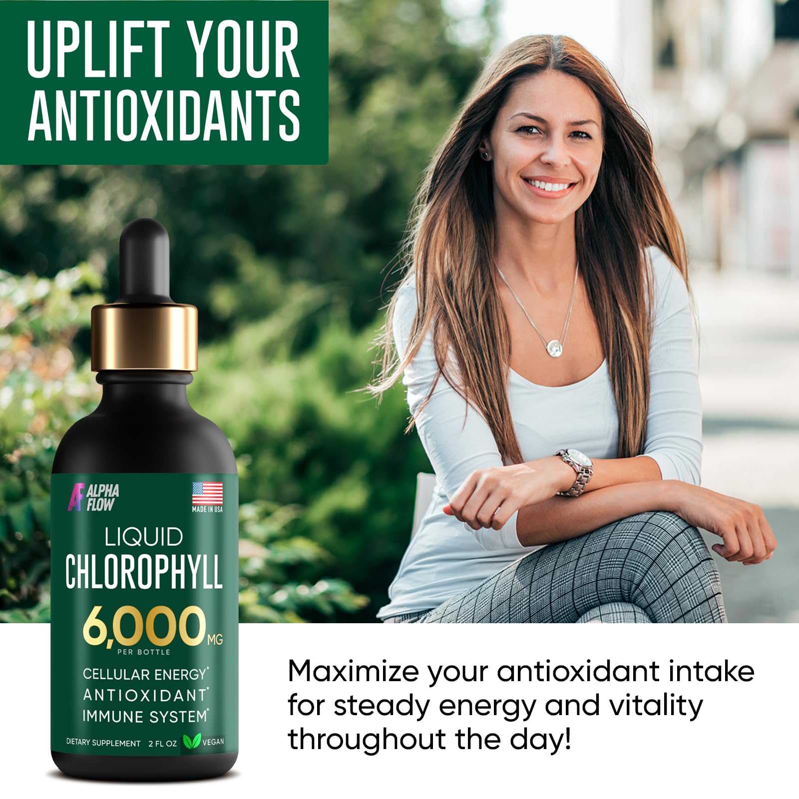Chlorophyll Liquid Drops 6000 mg - Premium Liquid Chlorophyll Supplement - All-in-One Alpha Flow buy supplements canada