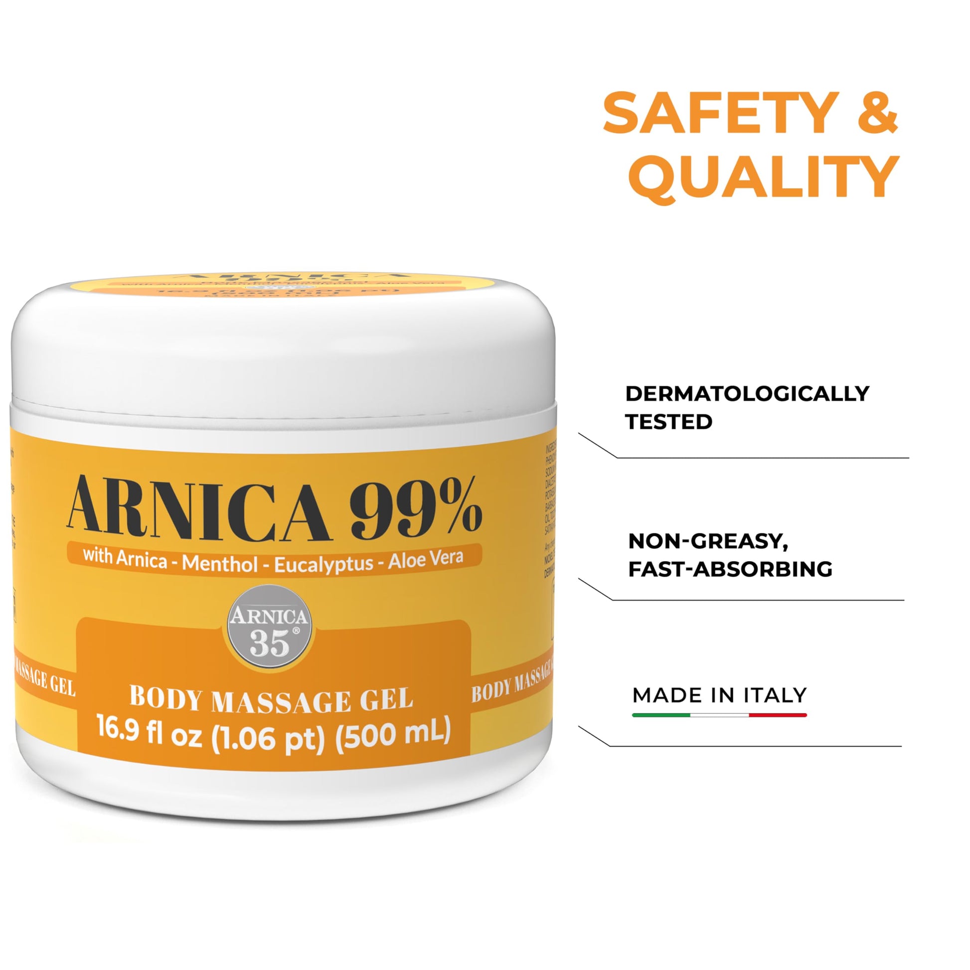 Arnica 35 Arnica Body Massage Gel – Water-Based Cosmetic Massage Gel with Arnica Montana, Fast-Absorbing Lightweight Texture, Non-Greasy Feel, Dermatologically Tested, 16.9 fl oz Arnica buy supplements canada