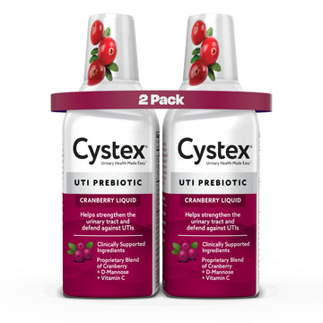 Cystex Urinary Tract Infection Support & Prevention - Cranberry Prebiotic Supplement with D-Mannose & Vitamin C for UTI Protection & Urinary Health Maintenance - 7.6 fl oz (Pack of 2) Cystex buy supplements canada