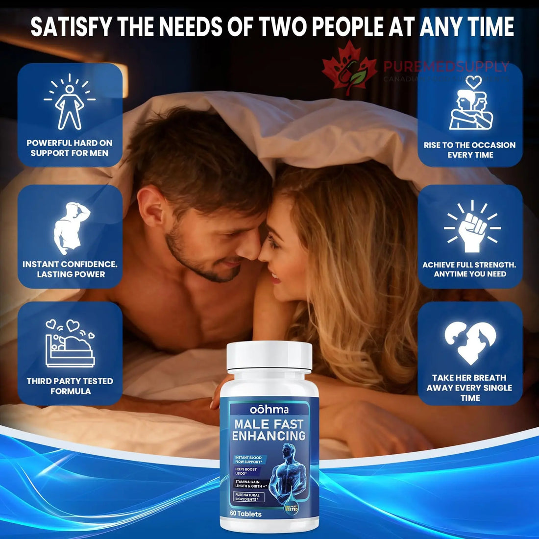 Oohma New Male Enhancing Supplement, Designed to be Fast Acting for Blood Flow to Gain Length & Girth + Stamina, Maca, Epimedium, and Other Natural Ingredients, 3rd Party Tested Supplement 60 Tablets Oohma buy supplements canada