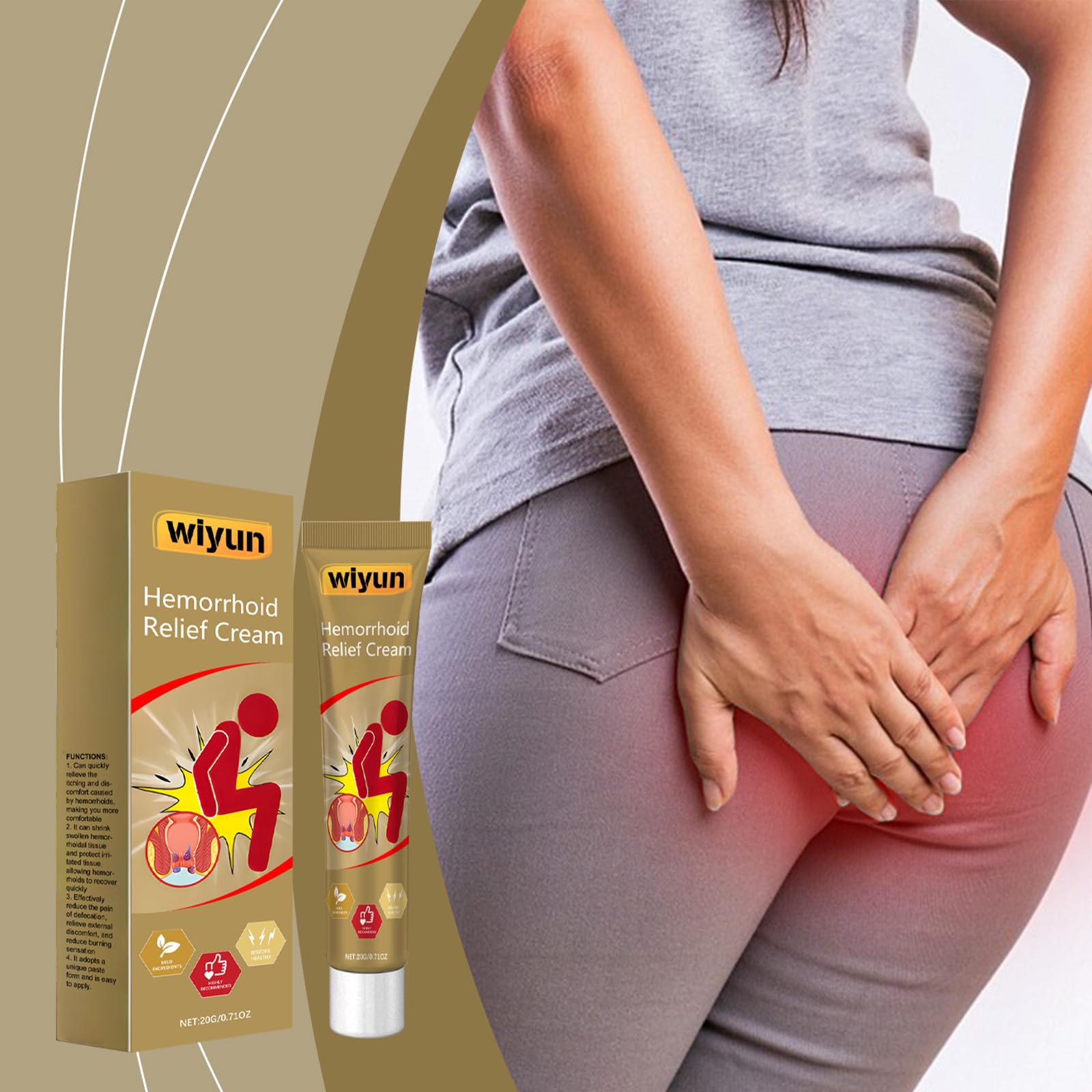 KUNLEN Herbal Hemorrhoids Cream, Chinese Hemorrhoid Creams, Body Care Cream for Men and Women (3pcs) KUNLEN buy supplements canada