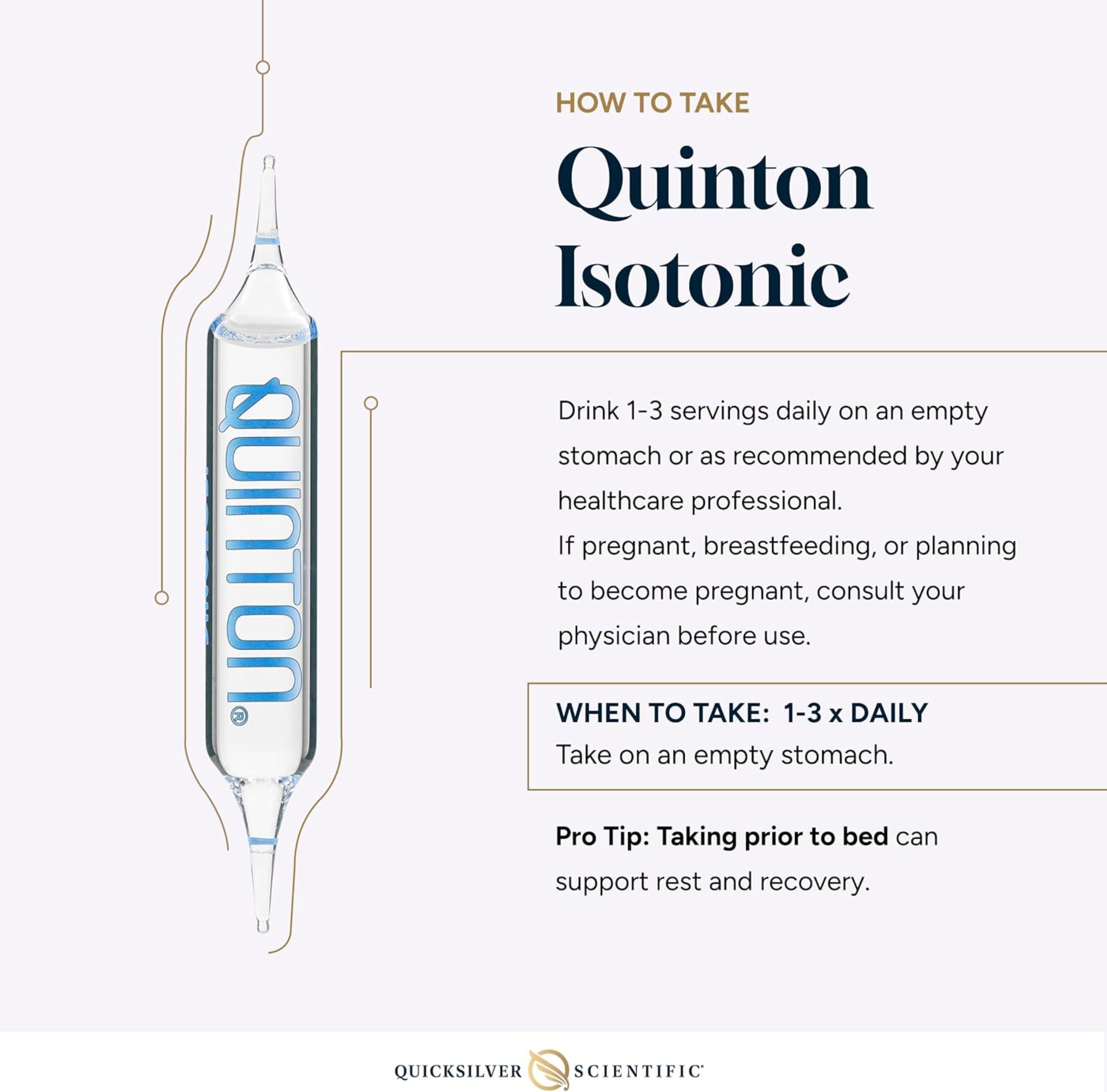 Quicksilver Scientific Original Quinton Isotonic Solution with Sea Water Minerals + Alpine Spring Water - Liquid Hydration, Electrolyte + Multi Minerals Supplement (30 Single Serving Vials) Quicksilver Scientific buy supplements canada