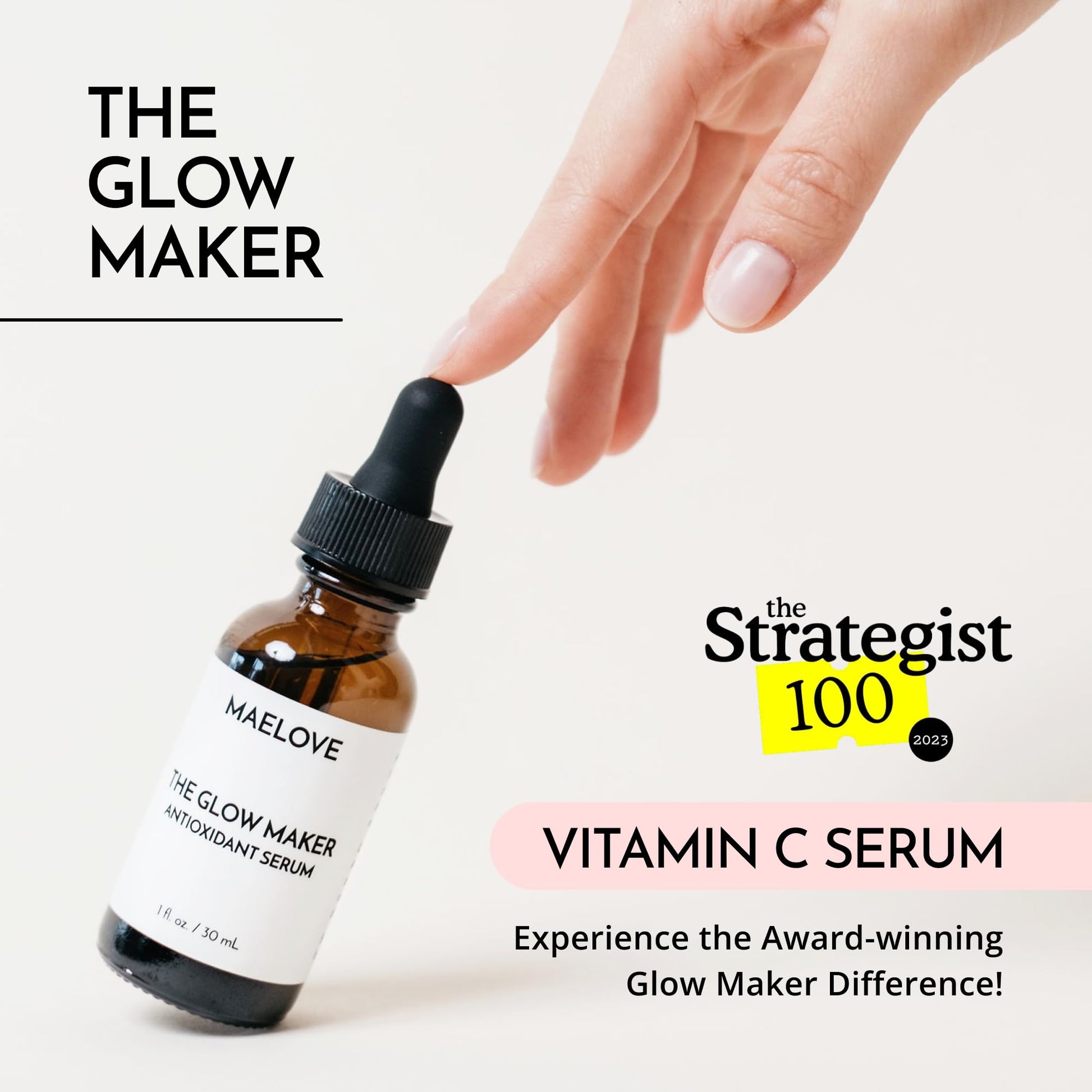 MAELOVE Glow Maker Vitamin C Serum with Vitamin E, Ferulic Acid & Hyaluronic Acid, Award-Winning Brightening MAELOVE buy supplements canada