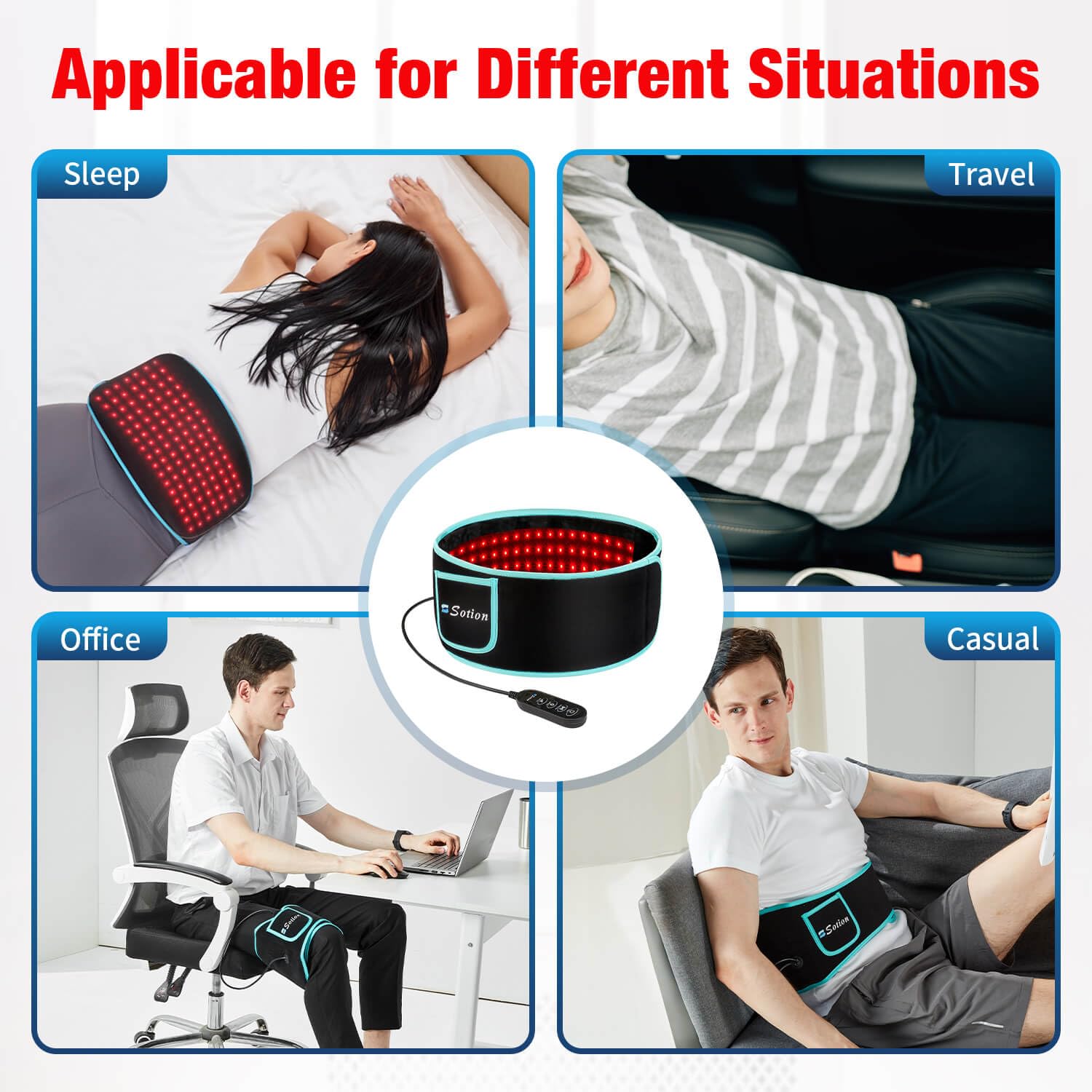 Sotion Red Light Therapy Belt with Massage-Red Light Therapy for Body&Near Infrared Light Therapy comrelax buy supplements canada