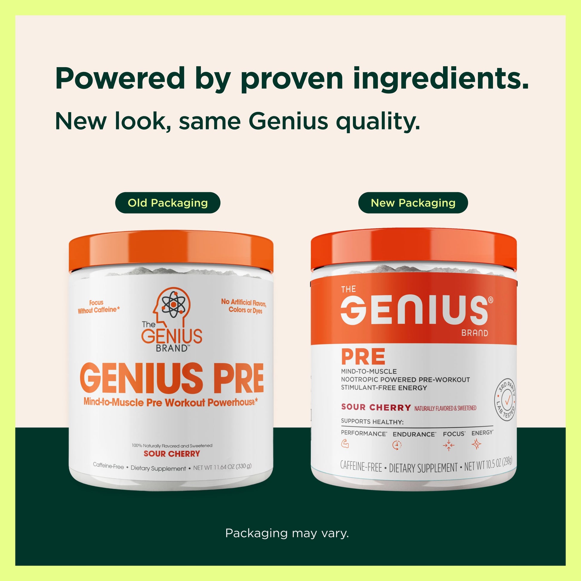The Genius Brand Genius Pre - Clean Pre-Workout Powder for Energy, Focus & Fitness Support - No Artificial Flavors, Preservatives, or Proprietary Blends - Non-GMO - 20 Servings - Sour Cherry The Genius Brand buy supplements canada