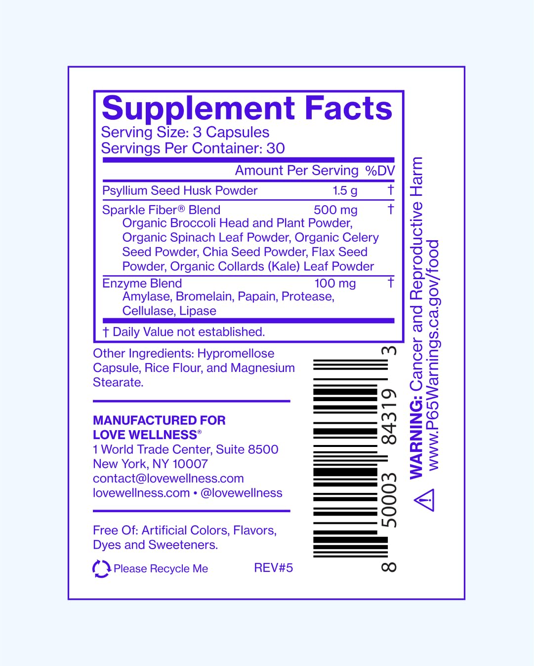 Love Wellness Sparkle Fiber | Fiber Supplement with Digestive Enzymes | Greens Superfood Powder & Psyllium Husk Powder | Promotes Gut Health for Women | Regularity & Bloating Relief | 90 Count Love Wellness buy supplements canada