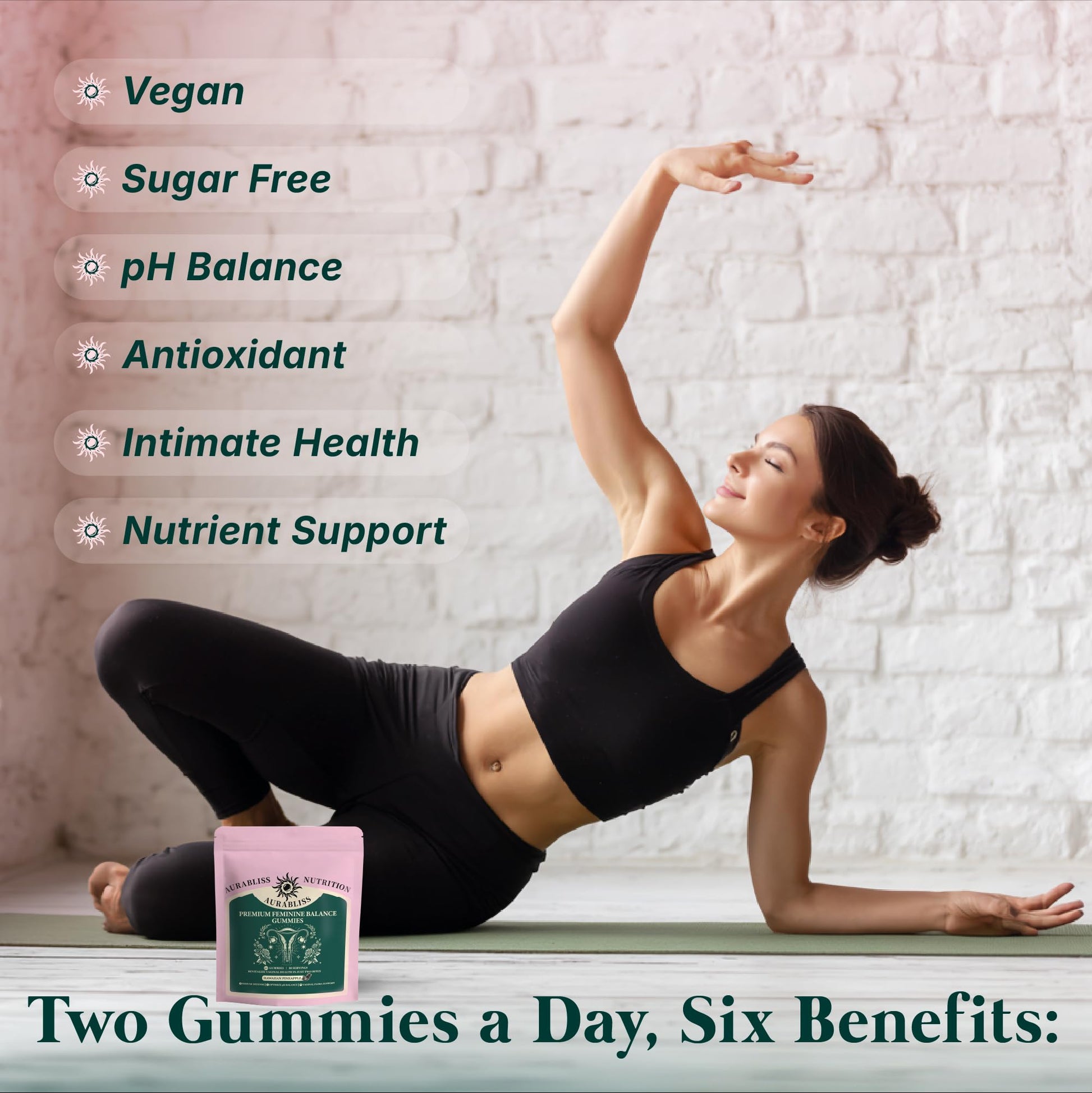 Premium Feminine Balance Gummies for Women - Hawaiian Pineapple Gummies for Women PH Balance Wellness, Immune Support, Vegan Daily Supplement for Odor and Flora Health , 60 Counts - 30 Servings Aurabliss buy supplements canada