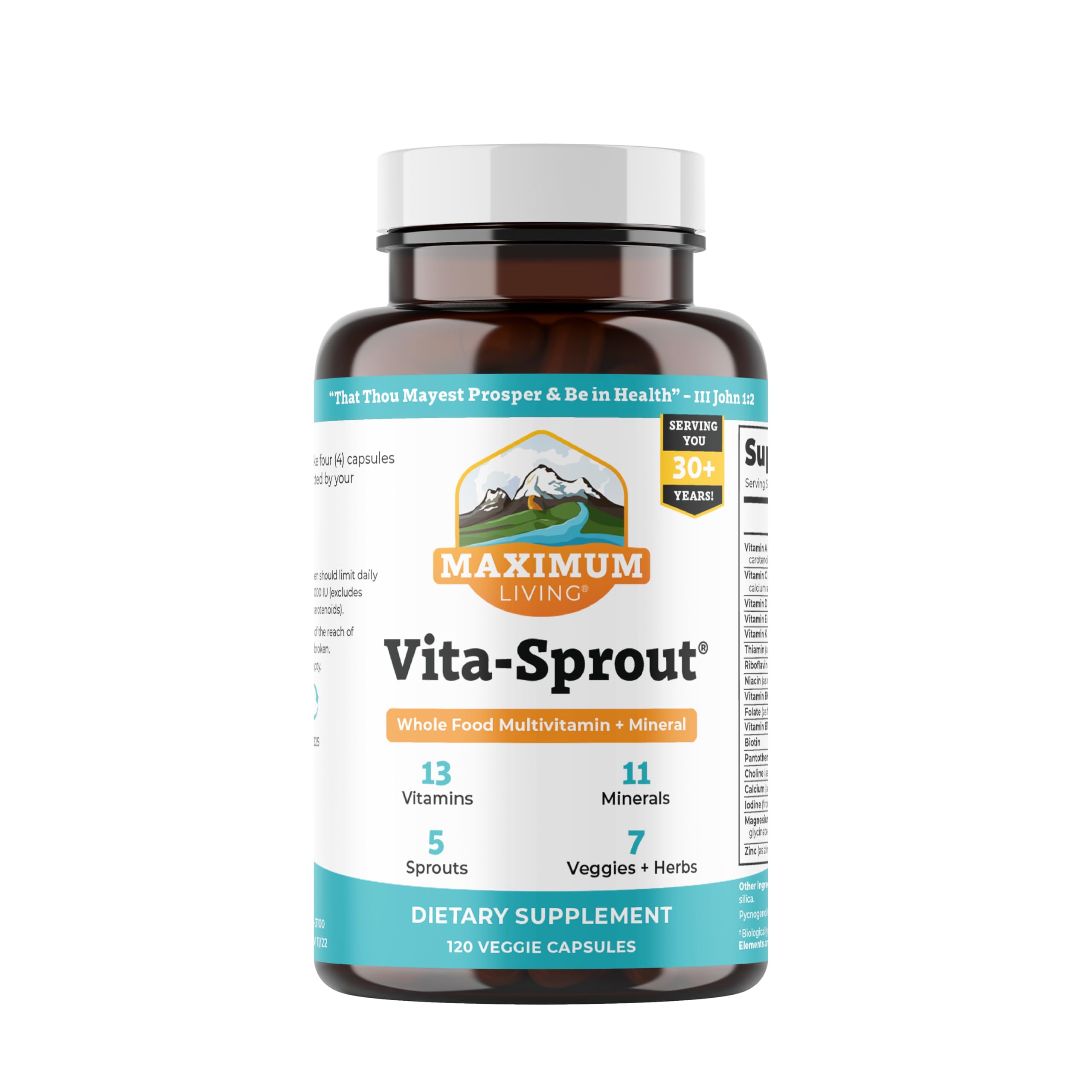 Maximum Living - Vita-Sprout Whole-Food Multivitamin & Phytonutrient Blend - 120 Capsules Maximum Living buy supplements canada