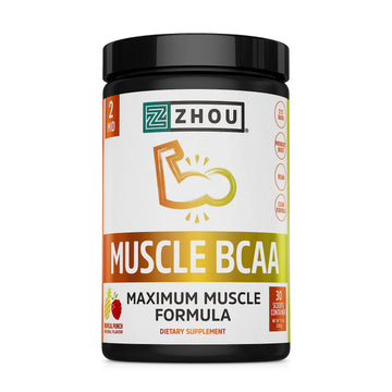 Zhou Nutrition Muscle BCAA Powder, Vegan Muscle Recovery, Natural, Clean Formula Zhou Nutrition buy supplements canada