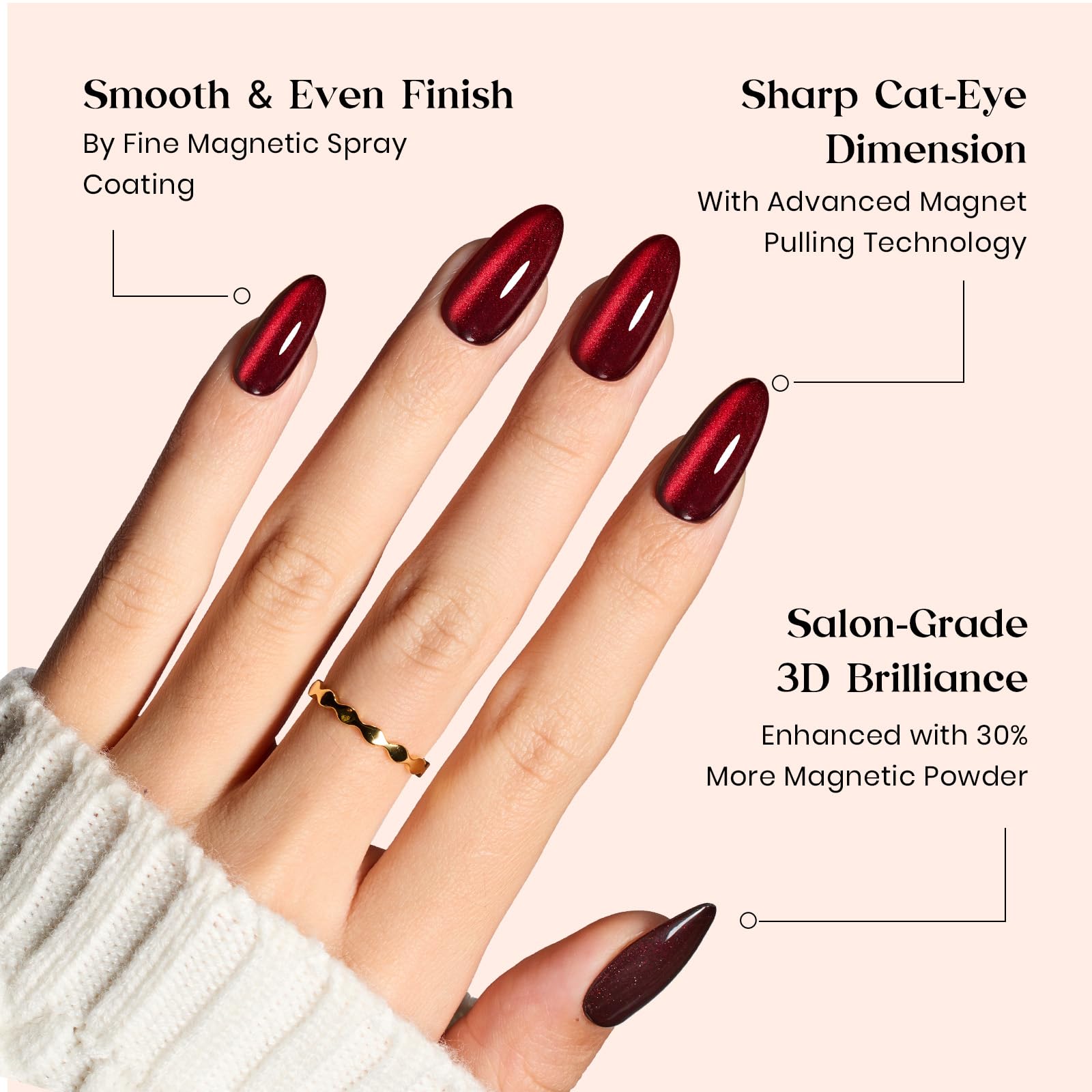 Beetles Cat Eye Nails Kit - Enchanted Aurora | 7 Colors Cat Eye Press On Nails Medium Almond | 224Pcs 16 Sizes All-in-One Kit With Nail Glue,Remover,Builder Top Coat,Nail Lamp Gift beetles Gel Polish buy supplements canada