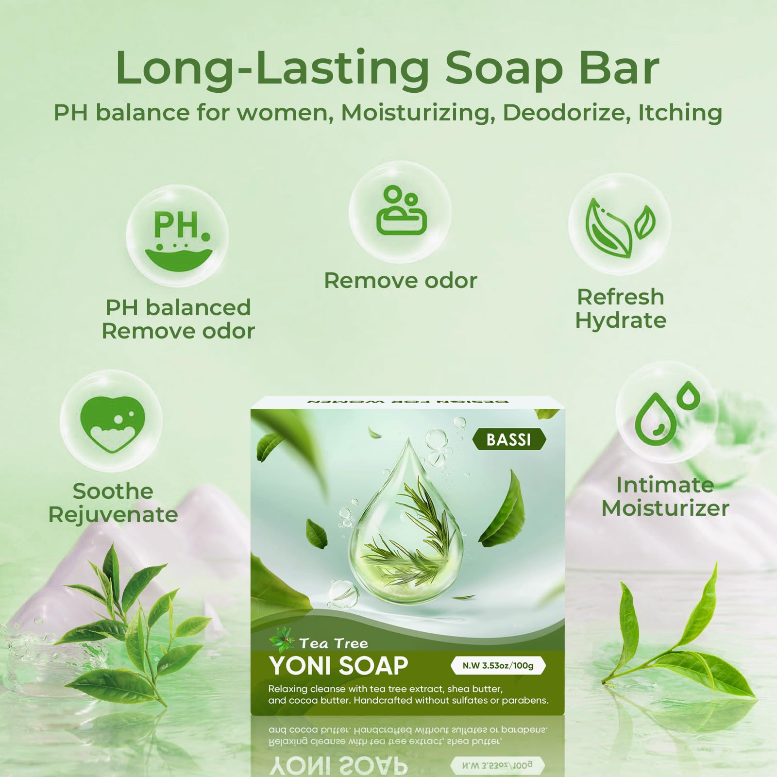 Feminine Wash & Yoni Oil & Yoni Soap Tea Tree Set for Women, Yoni Wash for Vaginal Ph Balance Remove BASSI buy supplements canada