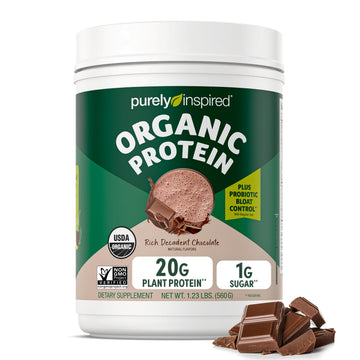 Purely Inspired Plant-Based Protein Powder for Men & Women, Rich Decadent Chocolate (16 Servings) - Vegan & Organic - 20g of Pea Protein Powder for Smoothies & Shakes Purely Inspired buy supplements canada