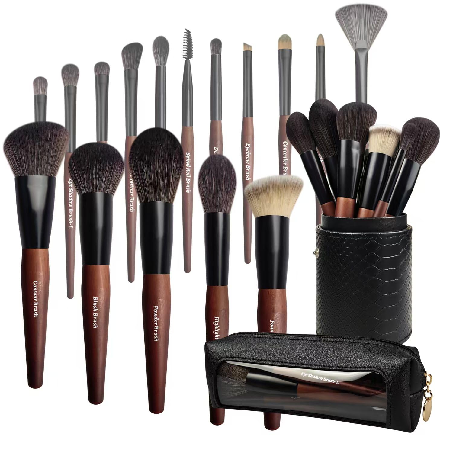Makeup Brushes 16 Pcs Makeup Brush Set Professional, Wood Handle Travel Make Up Brushes Set with Case, Premium Cruelty-Free Synthetic Fiber Hair Makeup Brush Kit with Holder Zylsnice buy supplements canada
