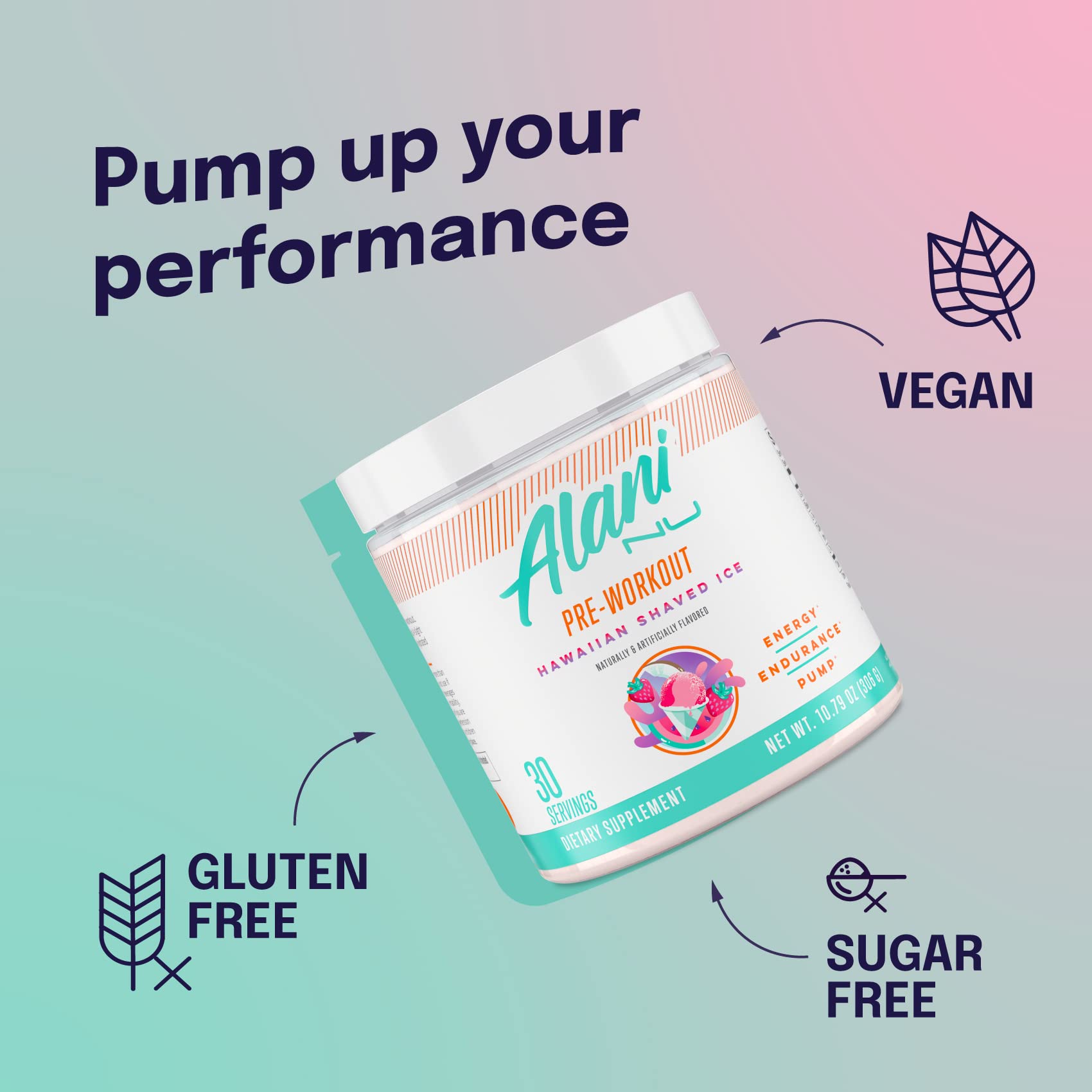 Alani Nu Pre Workout Powder Hawaiian Shaved ICE, Amino Energy Boost, Endurance Supplement, Sugar Free, 200mg Caffeine Alani Nu buy supplements canada