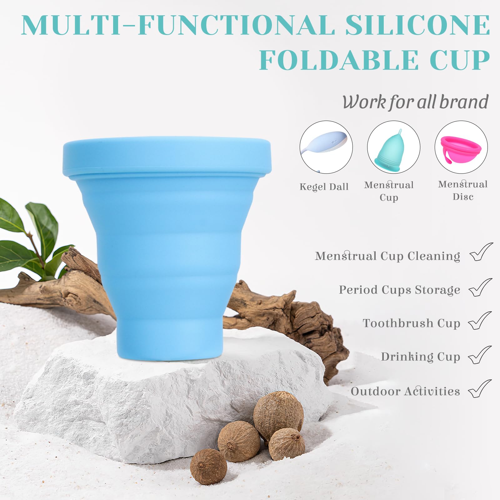 YTYOMUR Menstrual Cup Set, 2 Soft Period Cup Come with Collapsible Cleaner Cup YTYOMUR buy supplements canada