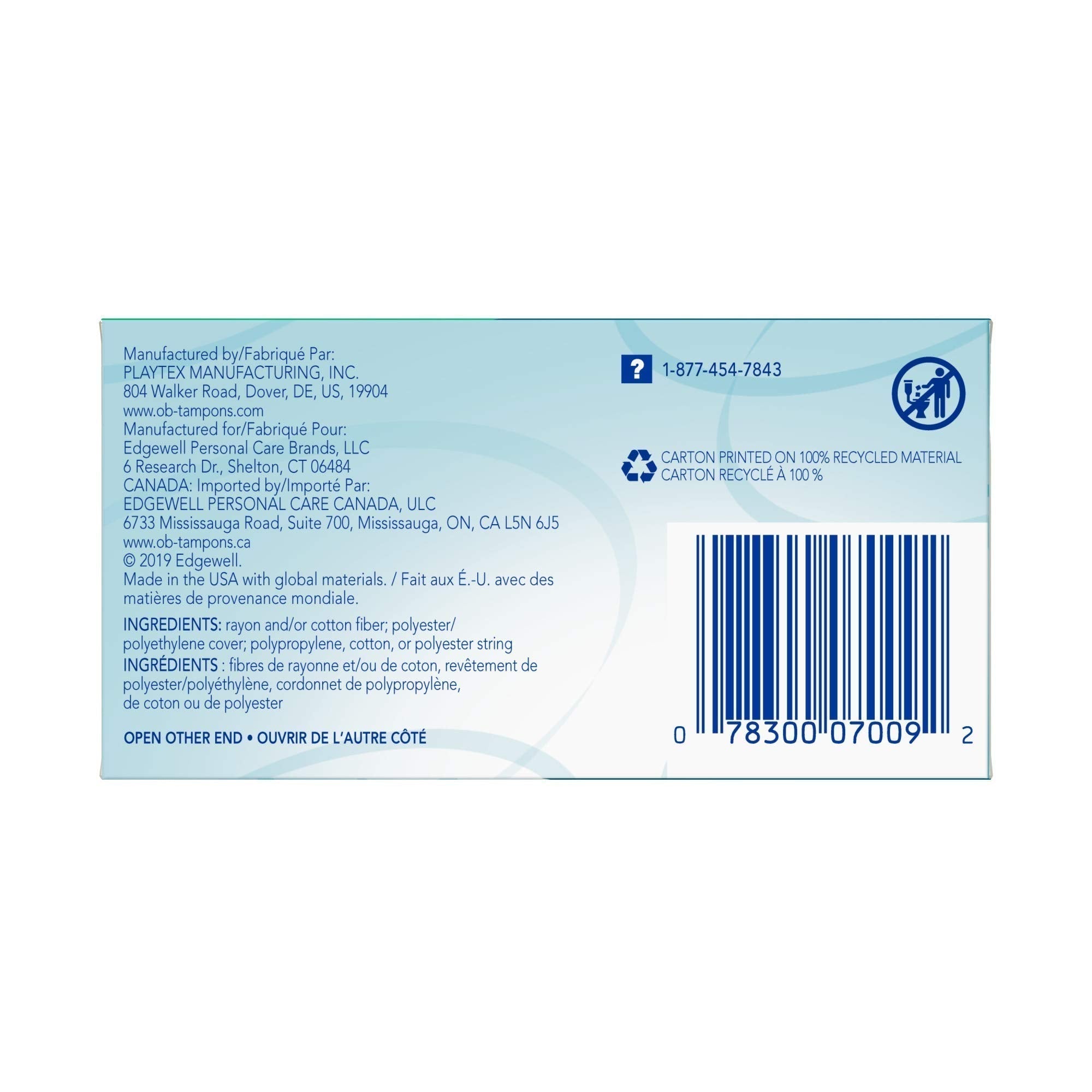 o.b. Tampons | Non-Applicator Tampon, Unscented | Super Tampon, 40ct o.b. buy supplements canada