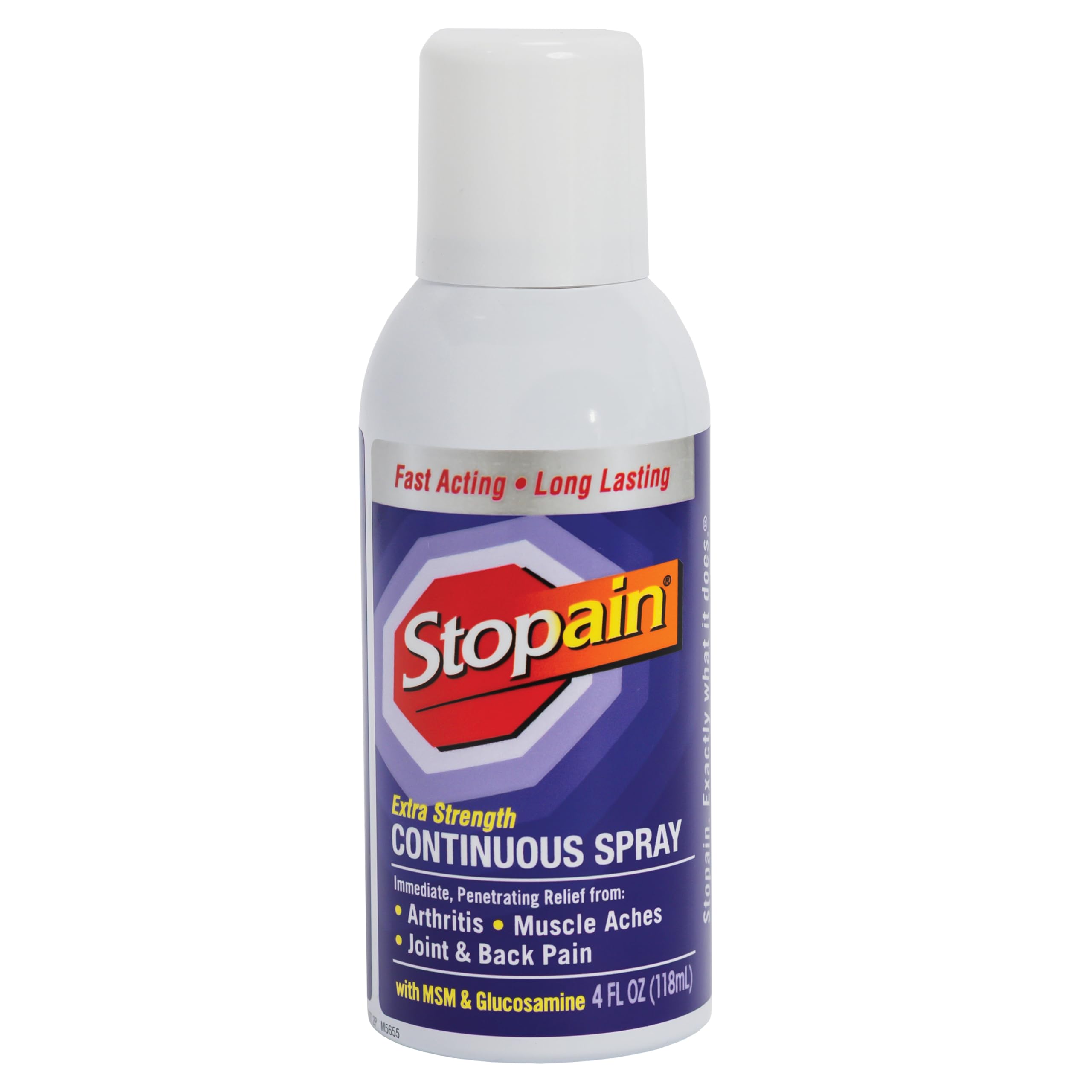 Stopain Pain Relief Spray 4oz, USA Made, Max Strength Fast Acting with Menthol, MSM, Glucosamine for Lower Back, Arthritis, Knee, Neck, Joints, HSA FSA Approved OTC Topical Analgesic Product Stopain buy supplements canada