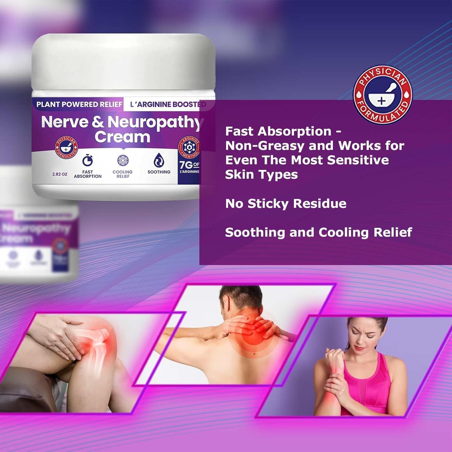Nerve and Neuropathy Cream – Plant Powered Relief for Foot, Hands, Legs, Toes Includes 7grams of L’Arginine; Vitamin B6, Arnica, Aloe -2.82oz M PAIN MANAGEMENT TECHNOLOGIES buy supplements canada