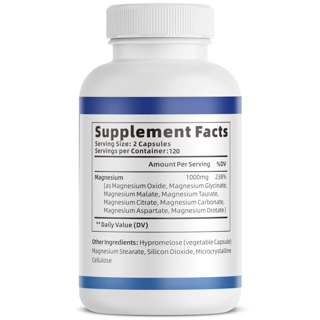 1000mg Magnesium Complex Capsules, 8-in-1 Magnesium Glycinate, Citrate, Malate, Taurate, Oxide, Carbonate, Aspartate, Orotate - 240 Capsules VivoNu buy supplements canada