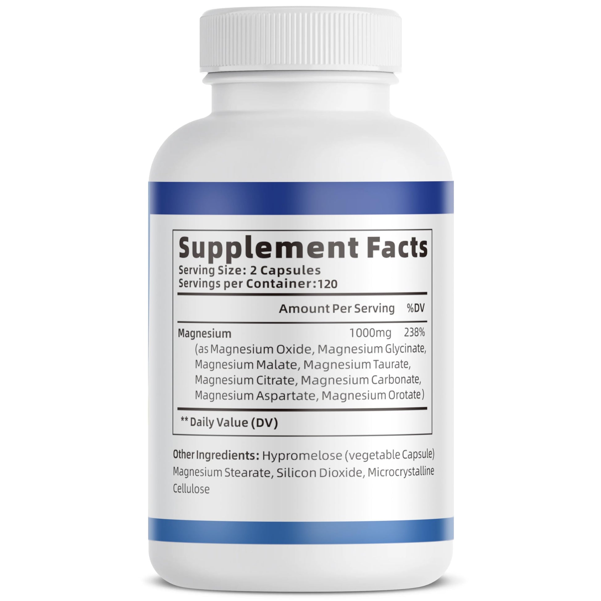1000mg Magnesium Complex Capsules, 8-in-1 Magnesium Glycinate, Citrate, Malate, Taurate, Oxide, Carbonate, Aspartate, Orotate - 240 Capsules VivoNu buy supplements canada