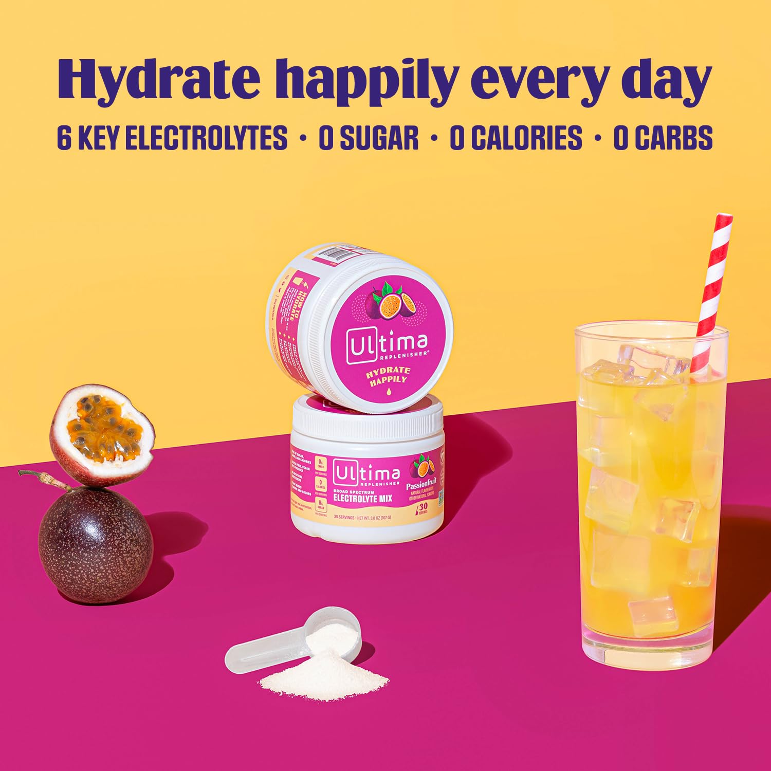 Ultima Replenisher Daily Electrolyte Drink Mix – Passionfruit, 30 Servings – Hydration Ultima Replenisher buy supplements canada