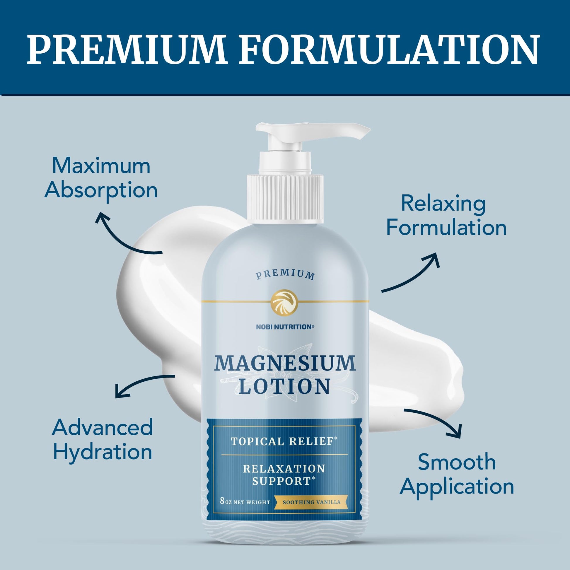 Magnesium Lotion | Relieves Muscle Cramps & Soreness | Relaxation & Calming Support Nobi Nutrition buy supplements canada