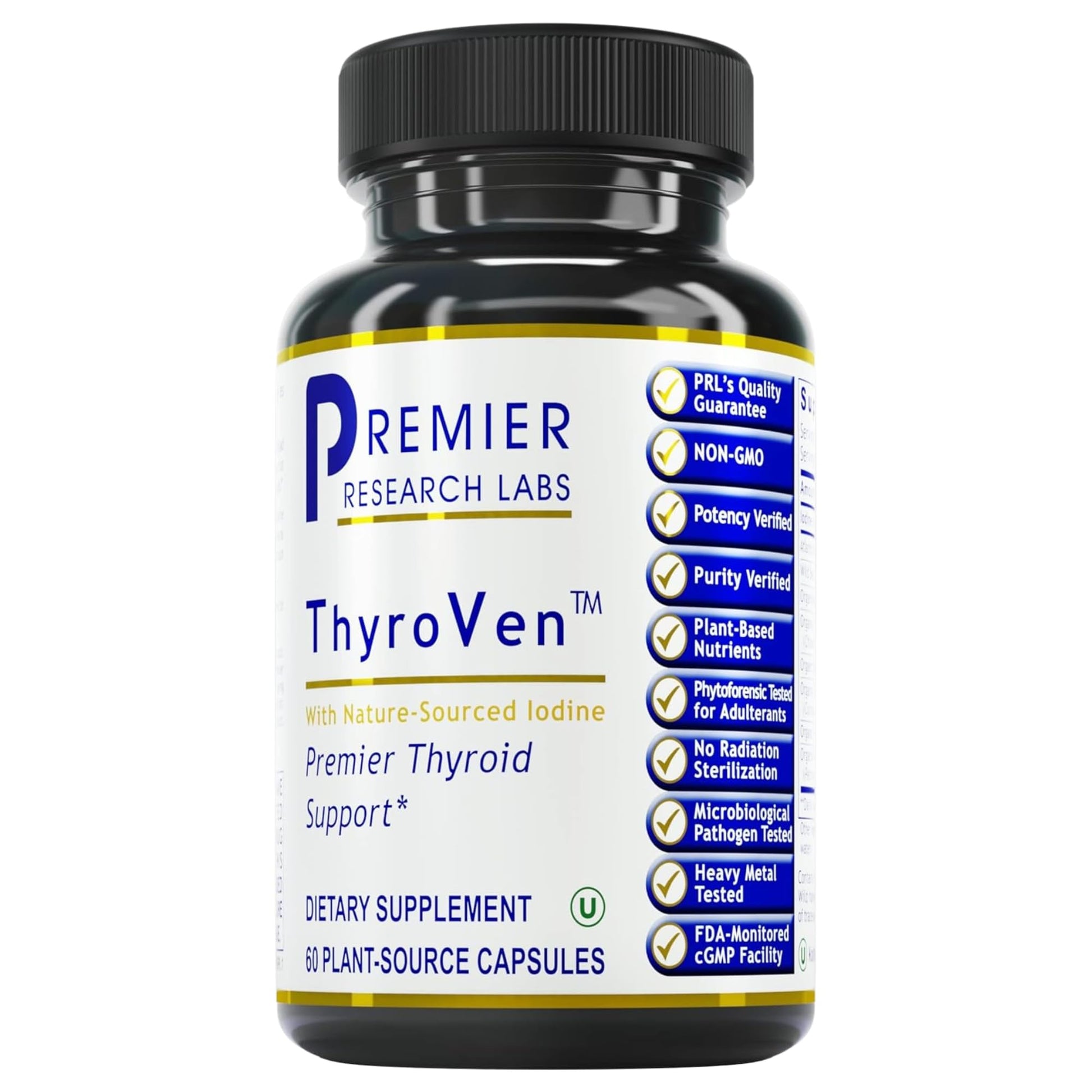 Premier Research Labs ThyroVen - Thyroid Support for Women, Thyroid Support for Men, Thyroid Supplement, Thyroid Support Complex with Naturally-Sourced Iodine - 60 Capsules Premier Research Labs buy supplements canada
