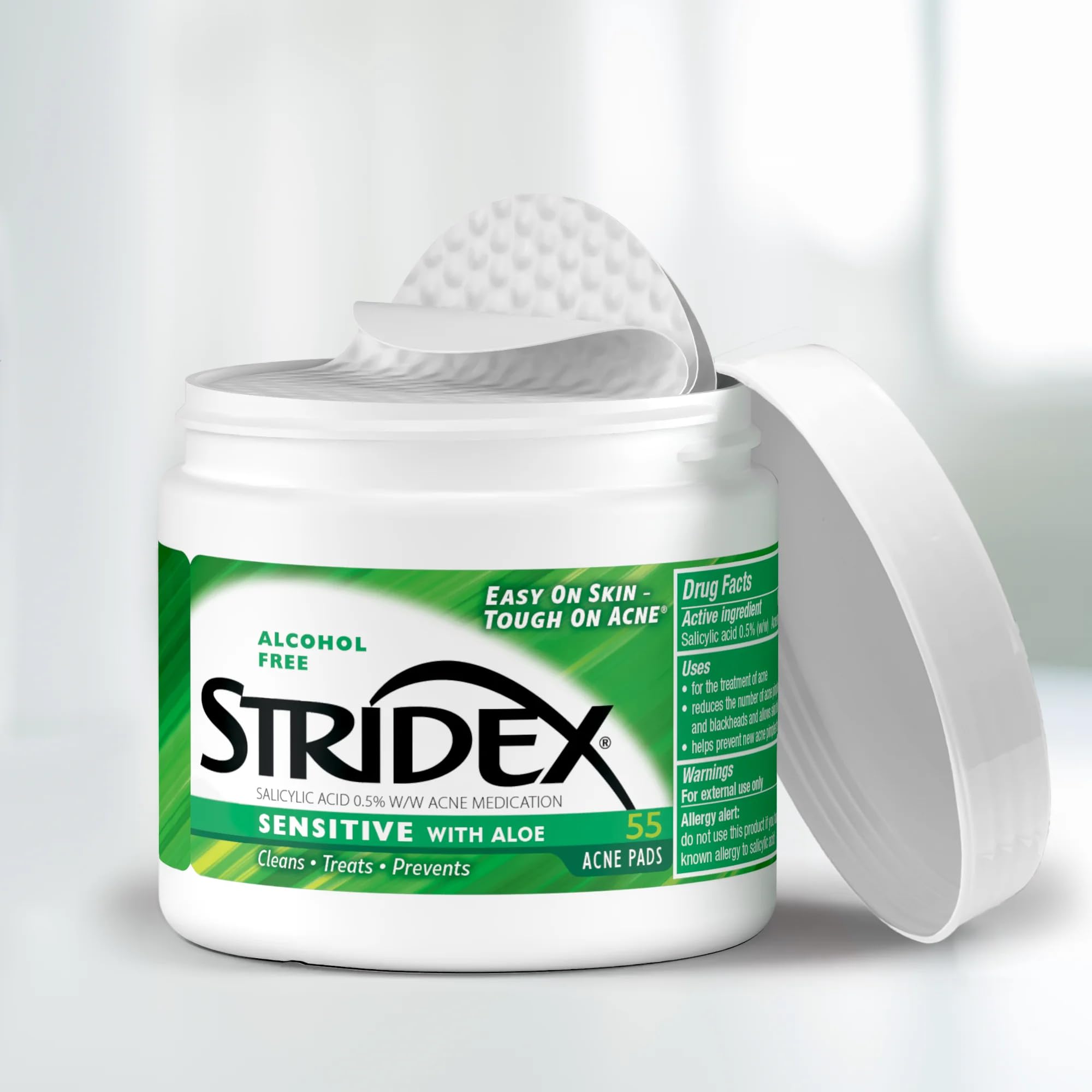 Stridex Acne Pads Sensitive With Aloe 55 Count Alcohol-Free Stridex buy supplements canada