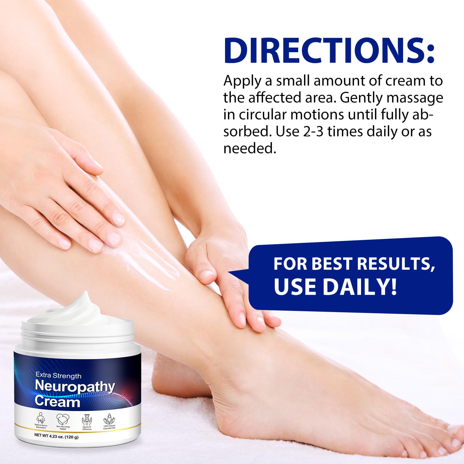 Neuropathy Cream for Feet, Legs & Hands – Lightweight, Plant-Based Formula with Cooling Comfort, 120g CFXYHNOX buy supplements canada