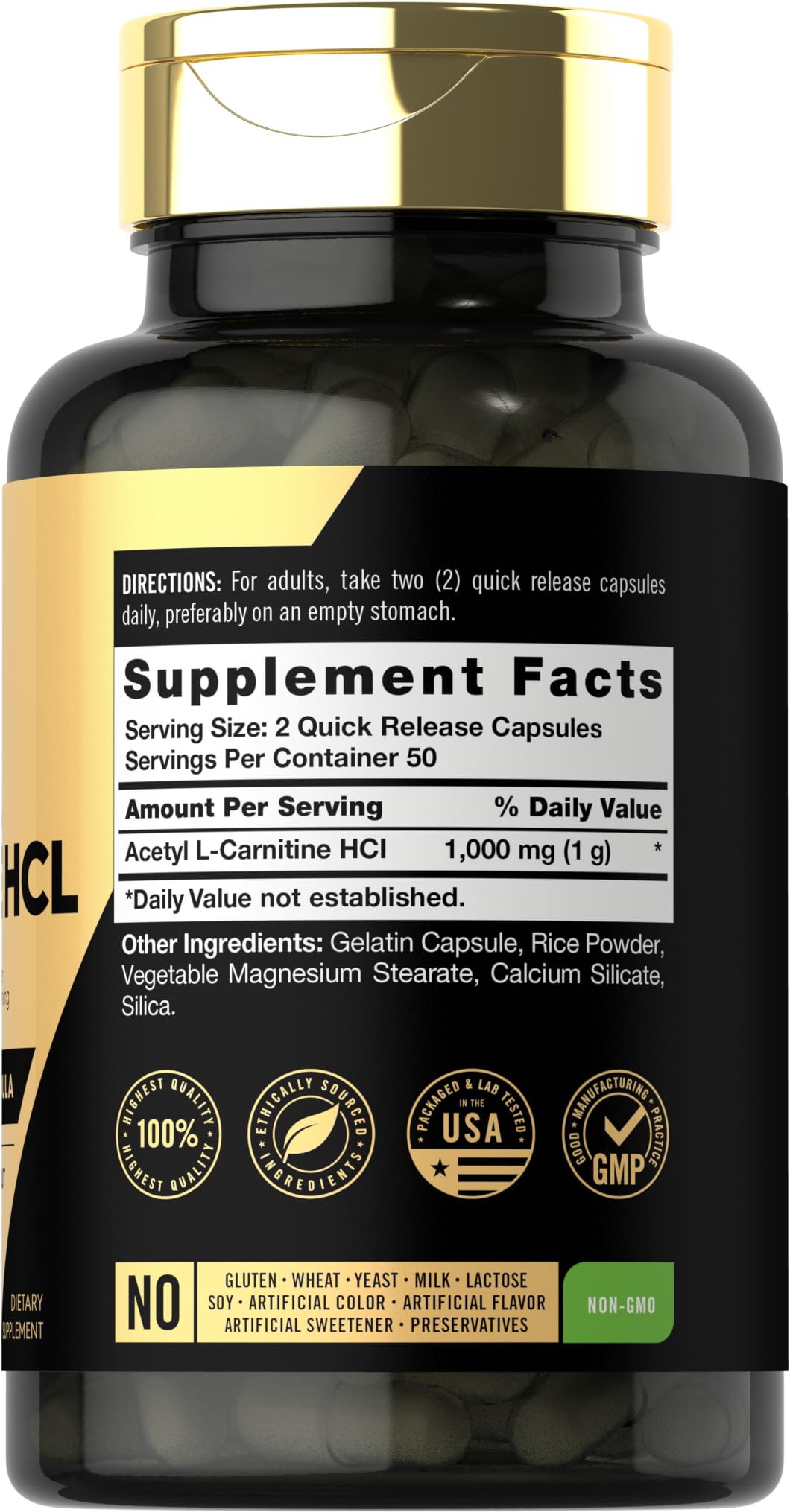 Carlyle Acetyl L-Carnitine HCL | 1000mg | 100 Capsules | Advanced Athlete Formula | Pre-Workout Supplement | Non-GMO & Gluten Free Carlyle buy supplements canada