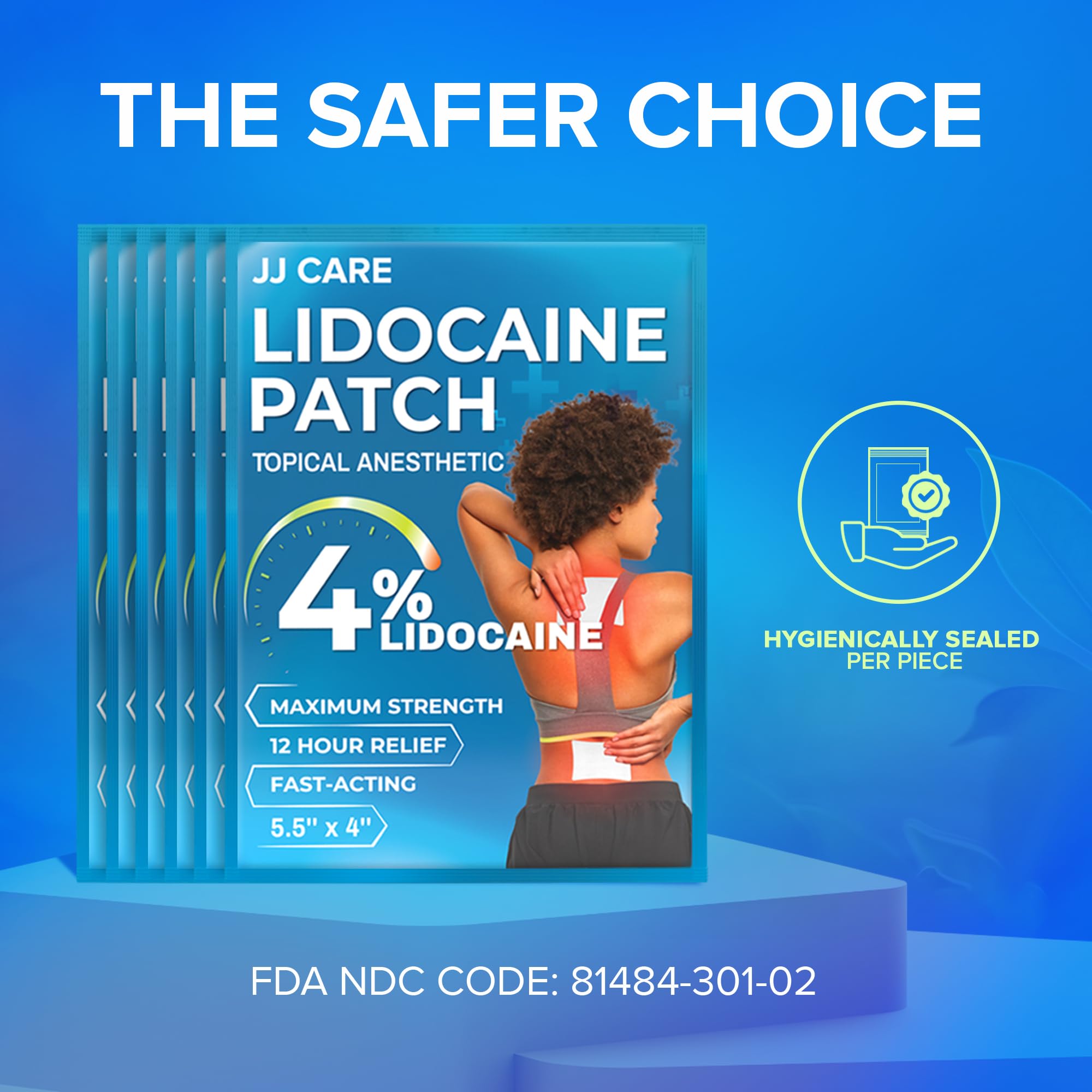 JJ CARE Lidocaine Patches [Pack of 30], 4” x 5.5” Lidocaine 4% Maximum Strength Back Pain Relief Patches for Fast Numbing of Aches, Pains, Back, Neck, Shoulder, Muscle Soreness JJ CARE buy supplements canada