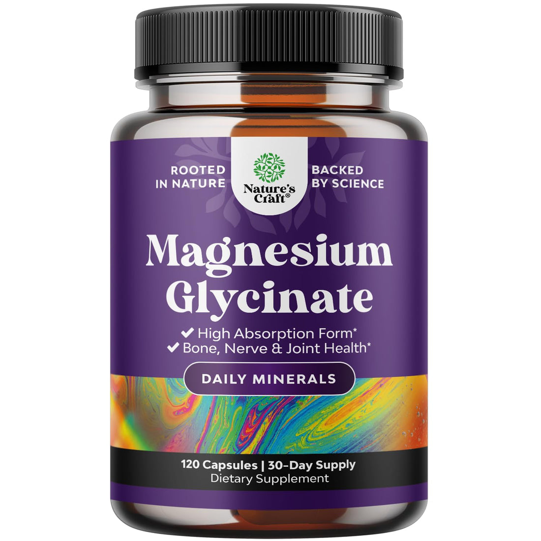 Pure Magnesium Glycinate Supplement 500mg - Magnesium for Sleep and Rest Capsules for Men & Women - Unflavored Vegan High Absorption Pills for Relaxation Support - 120 Count Natures Craft buy supplements canada
