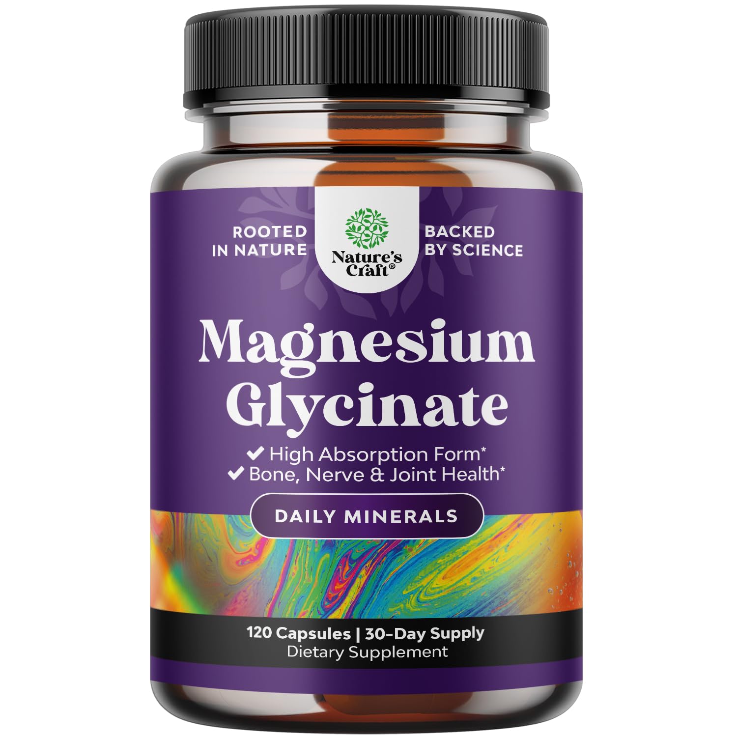 Pure Magnesium Glycinate Supplement 500mg - Magnesium for Sleep and Rest Capsules for Men & Women - Unflavored Vegan High Absorption Pills for Relaxation Support - 120 Count Natures Craft buy supplements canada