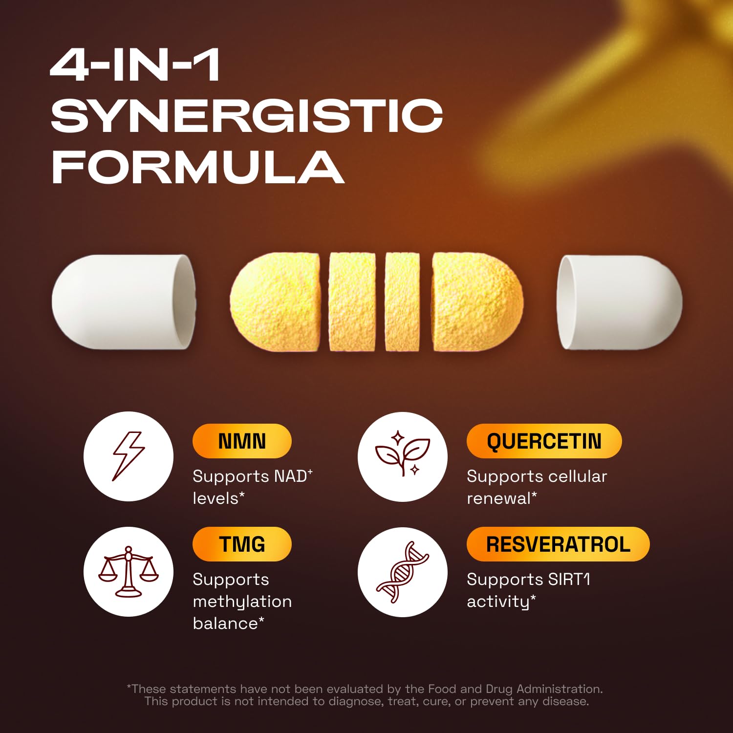Cata-Kor NMN Supplement – 4-in-1 NAD Supplement with Quercetin | TMG | Resveratrol – NMNH Alternative – Supports Cellular Energy & NAD+ Levels – 60 Capsules – Third-Party Tested (1 Pack) Cata-Kor buy supplements canada
