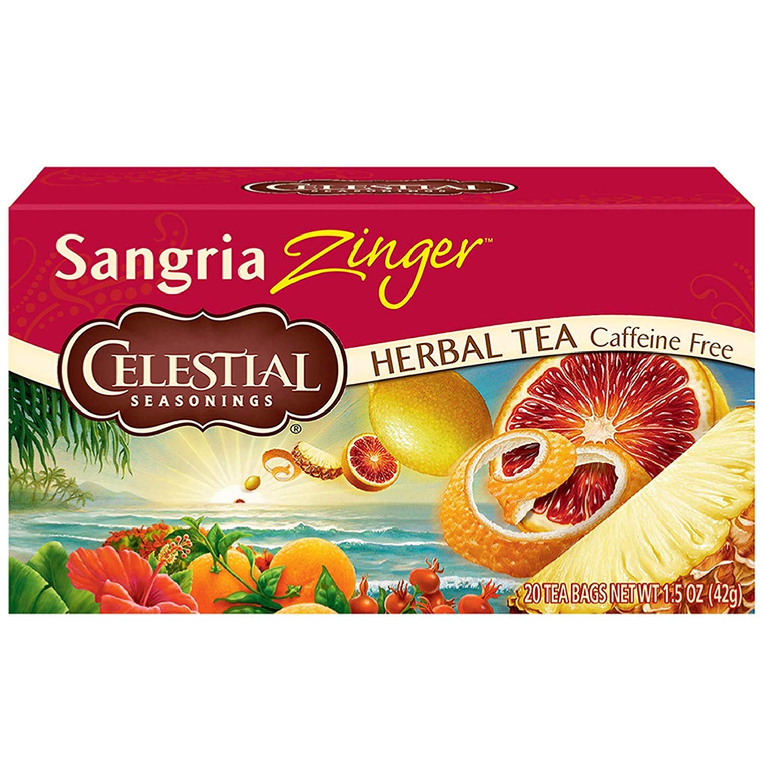 Celestial Seasonings Herbal Tea, Sangria Zinger, 20 Count (Pack of 6) Celestial Seasonings buy supplements canada