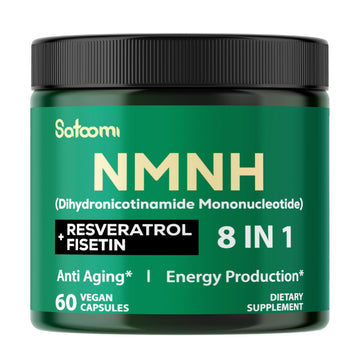 Satoomi 8in1 NMNH - NMN Supplement Alternative - NAD Supplement to Support NAD Levels Added Fisetin, Resveratrol, Quercetin, Turmeric, Berberine, Vitamin D3 & C - 60 Count for 30 Days Satoomi buy supplements canada