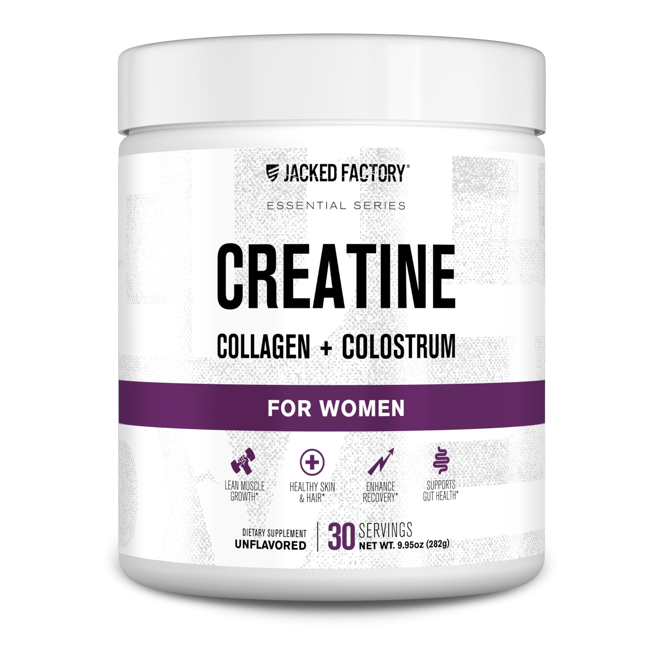Jacked Factory Creatine for Women - Creatine Monohydrate with Collagen + Colostrum to Support Workout Performance, Lean Muscle Growth, Healthy Hair, Skin, Jacked Factory buy supplements canada