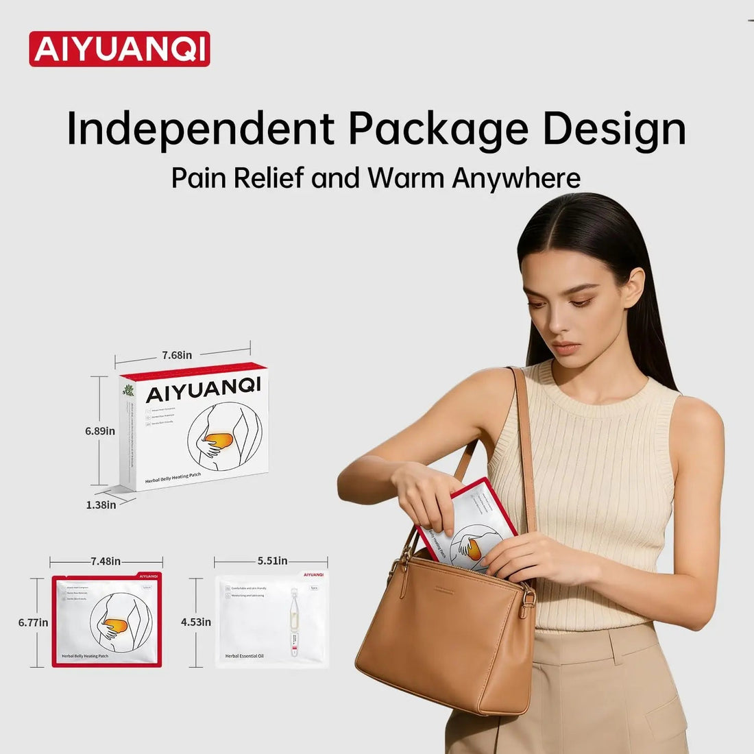 AIYUANQI 3PCS Menstrual Cramps Herbal Heating Patches for Pain Relief, Self-Heating Mugwort Patches, Full Abdomen Cover and Skin-friendly Comfortable, Rapid Heating and Keep Warm, Ideal Gift for Women AIYUANQI buy supplements canada