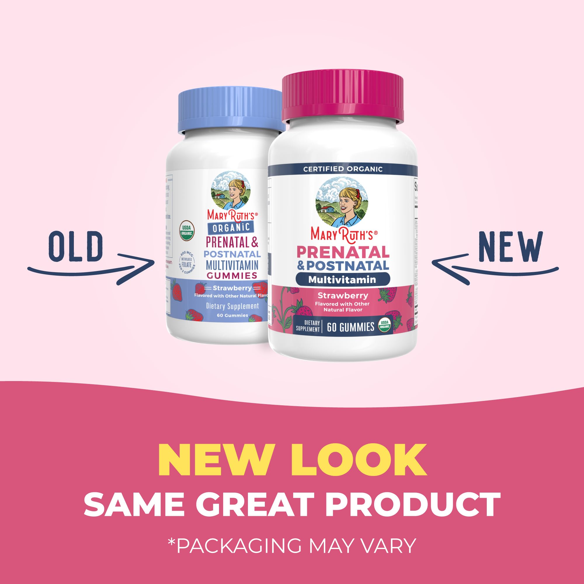 MaryRuth Organics Prenatal Vitamins for Women | USDA Organic Prenatal Gummies | Postnatal Vitamins for Women Breastfeeding | Methylfolate 800 mcg DFE | Iodine | Vegan | Non GMO | 30 Servings MARYRUTH'S buy supplements canada