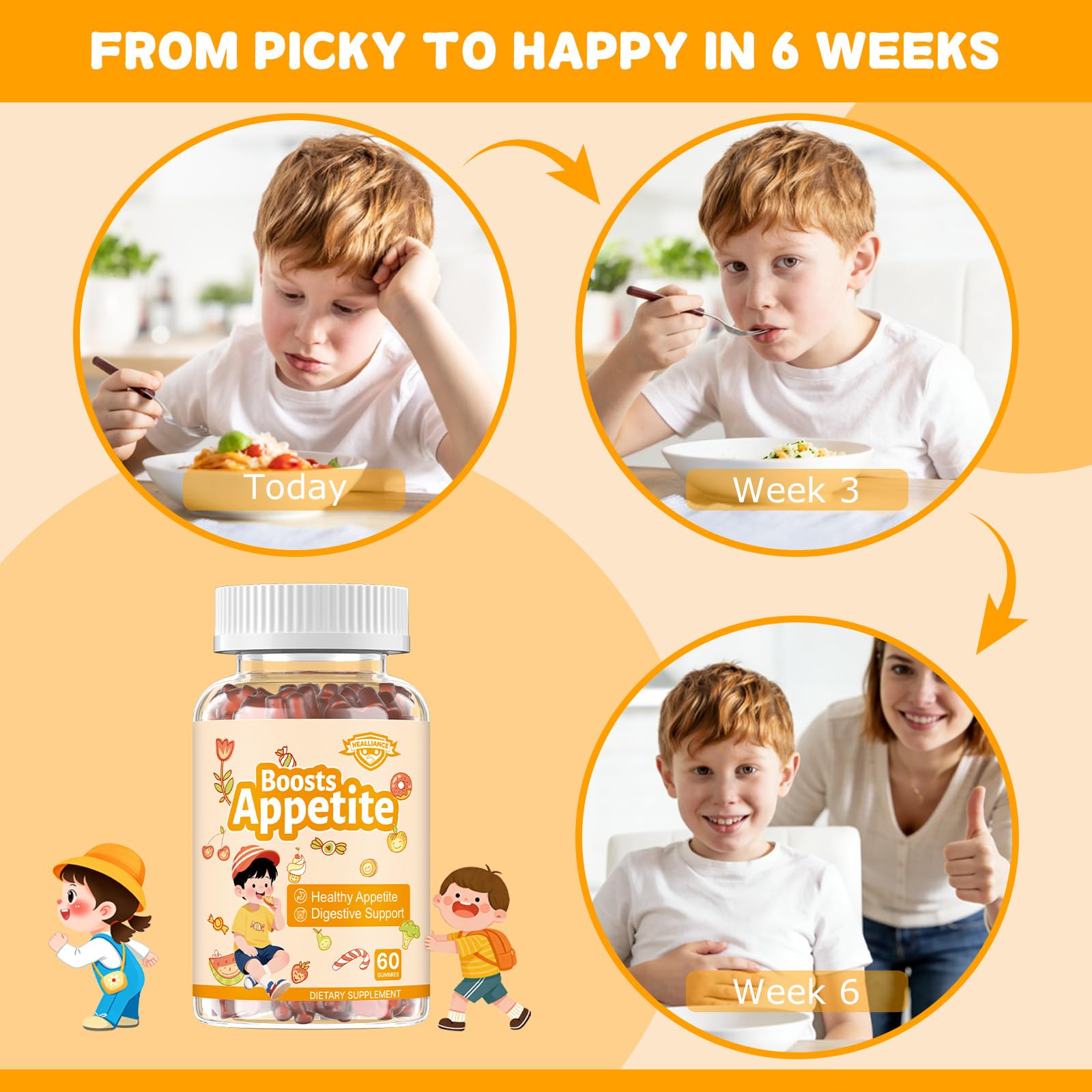 Appetite Booster Gummies for Kids Adults – Natural Blend of Hawthorn Zinc Carrot Supports Digestion Helps Increase Appetite, Promotes Healthy Eating Habits for Picky Eaters (Mixed Fruit Flavor) Healliance buy supplements canada