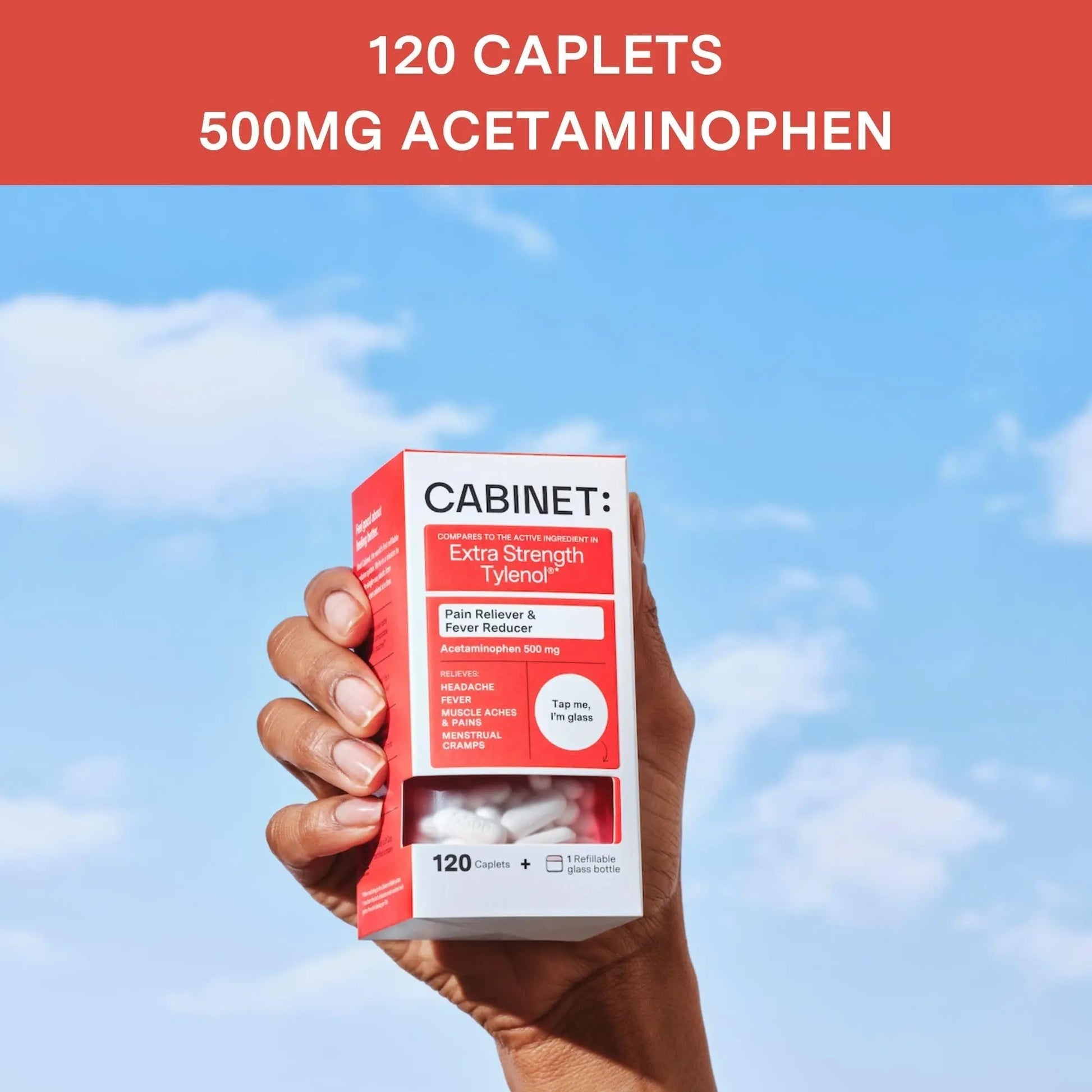 Cabinet: 500mg Acetaminophen for Headache Relief, Toothaches, Sore Throat, and Fever Reducer, 120 Tablets (Refill Pouch) Cabinet: buy supplements canada
