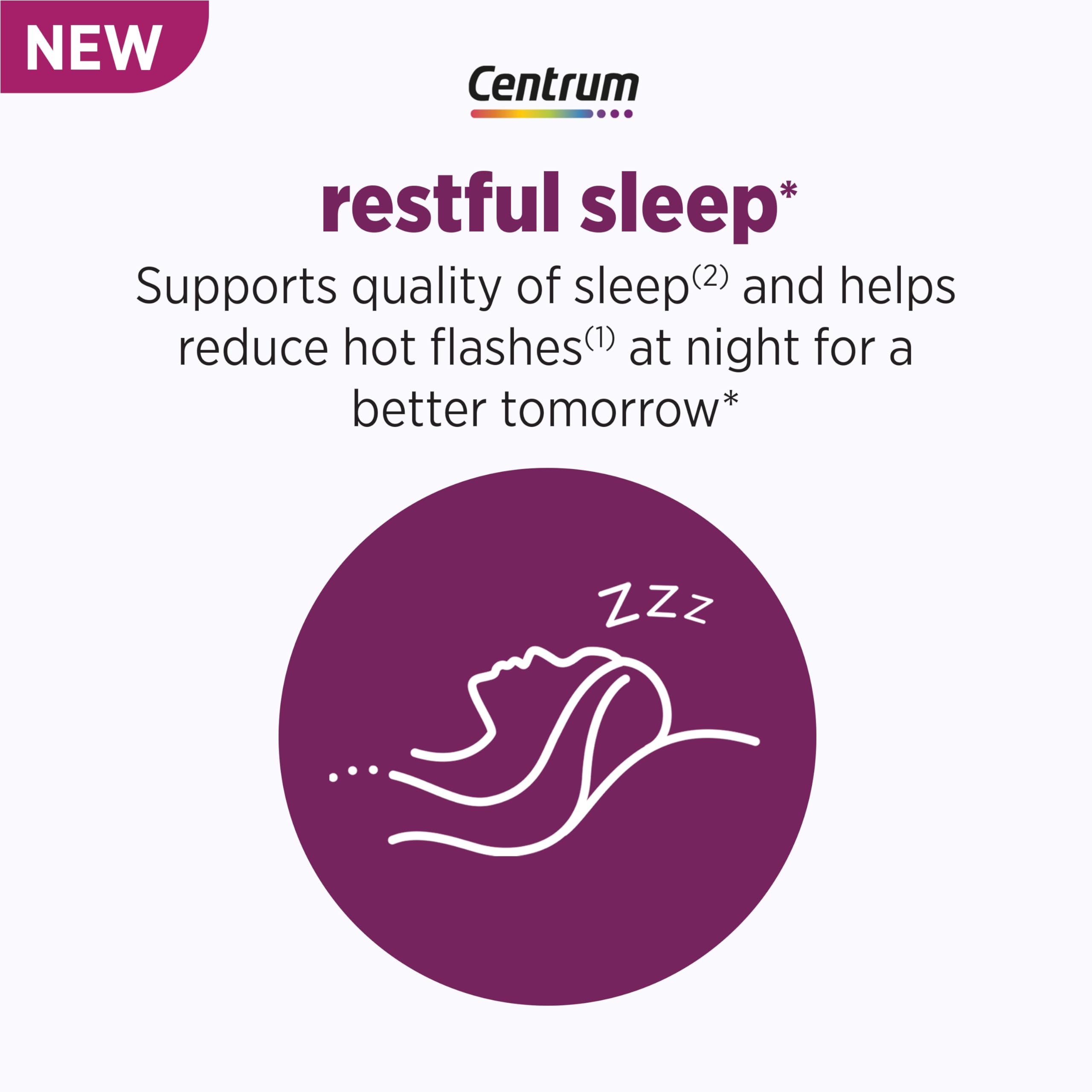 Centrum Restful Sleep Menopause Support Tablets, Supplement with Clinically Studied DailyZz and geniVida, 28 Count Centrum buy supplements canada