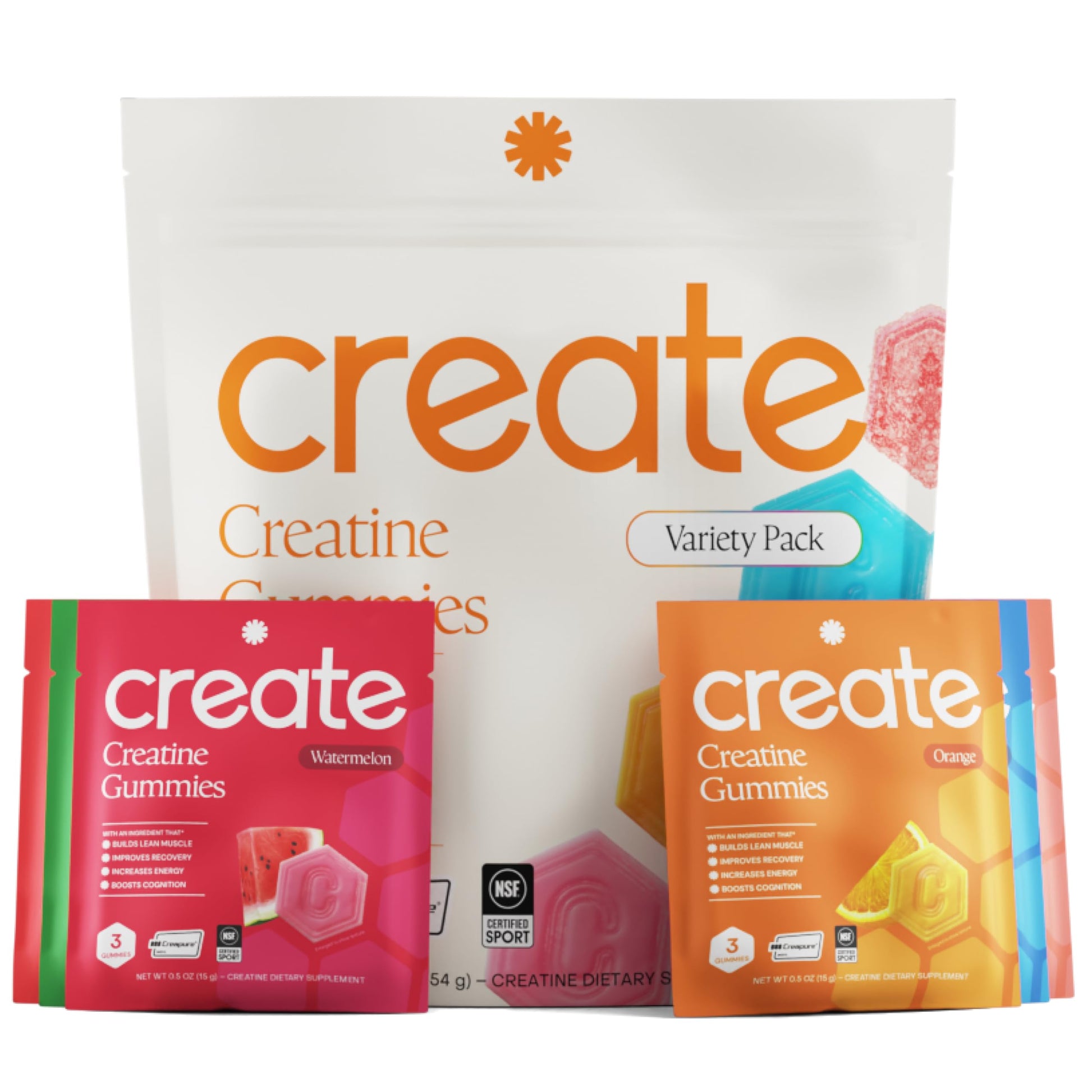 Create Creatine Gummies for Men & Women – NSF Certified, Made with Creapure Creatine Monohydrate, Great Tasting, Anti-Melting Formula, 30ct Standup Pouch, 90 Gummies (Variety Pack) Create buy supplements canada